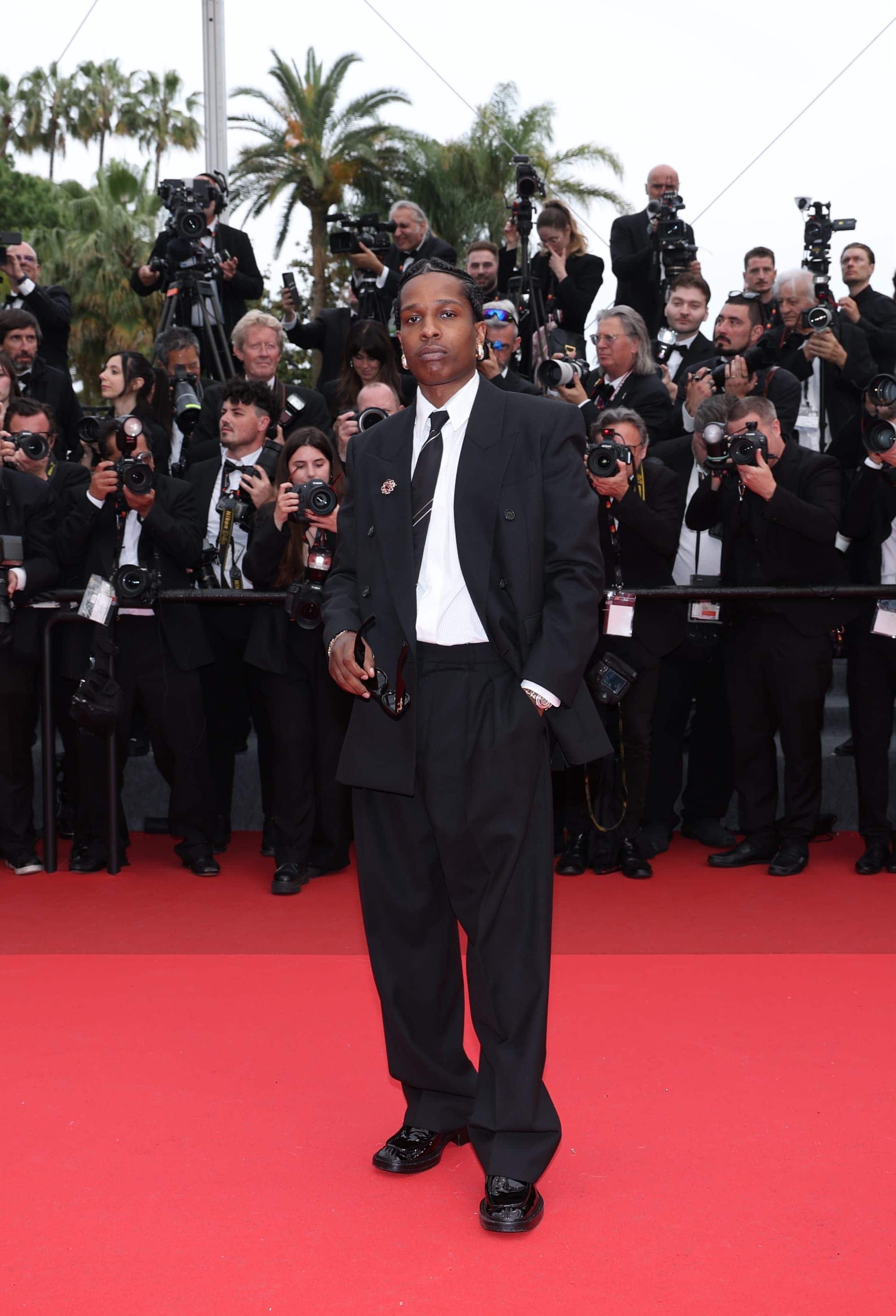 A$AP Rocky in Saint Laurent at 78th Cannes Film Festival