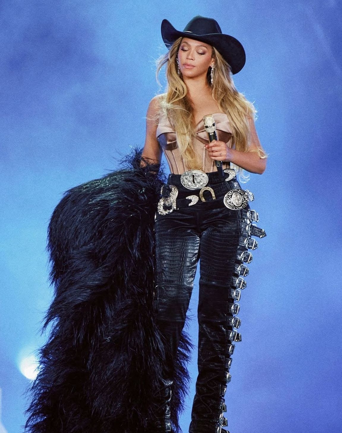 Beyonce Wears Custom Schiaparelli Haute Couture to the Cowboy Carter Tour