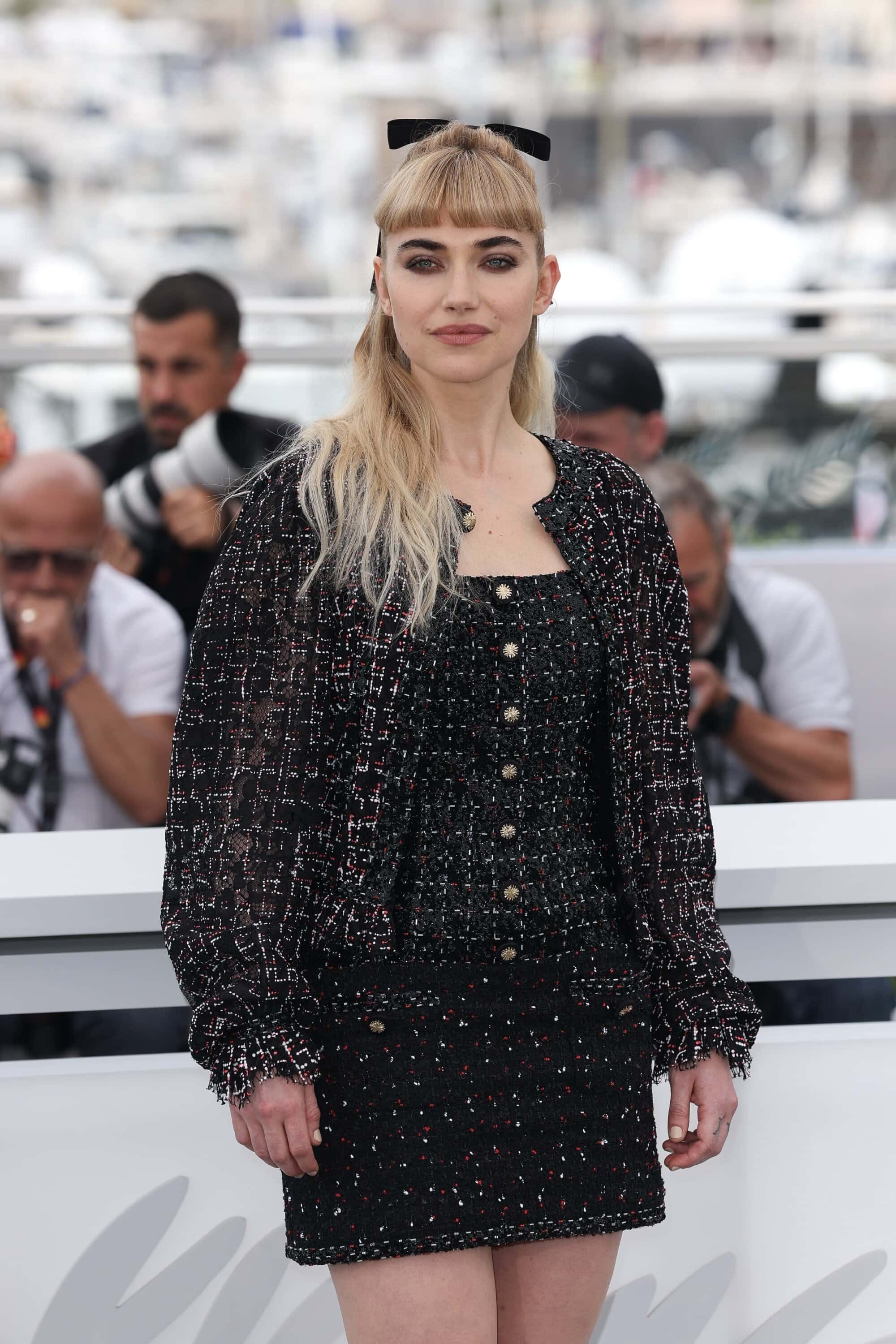 Imogen Poots in Chanel at 78th Cannes Film Festival