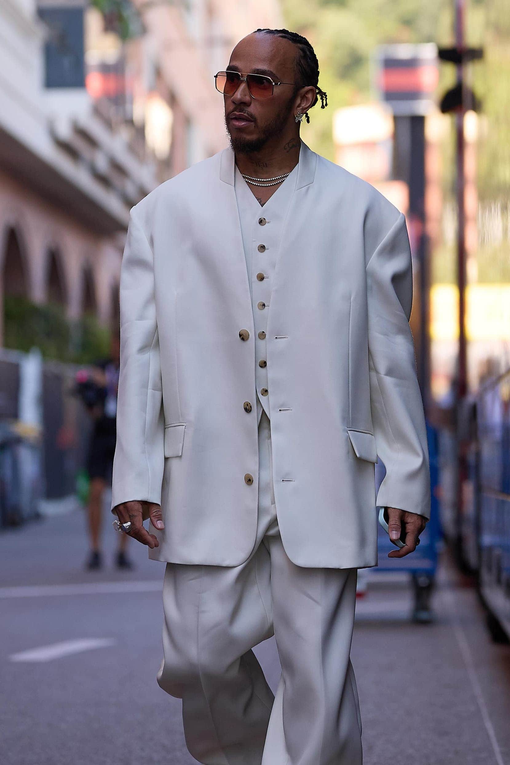 Lewis Hamilton in Calvin Klein Collection at F1 Grand Prix of Monaco
