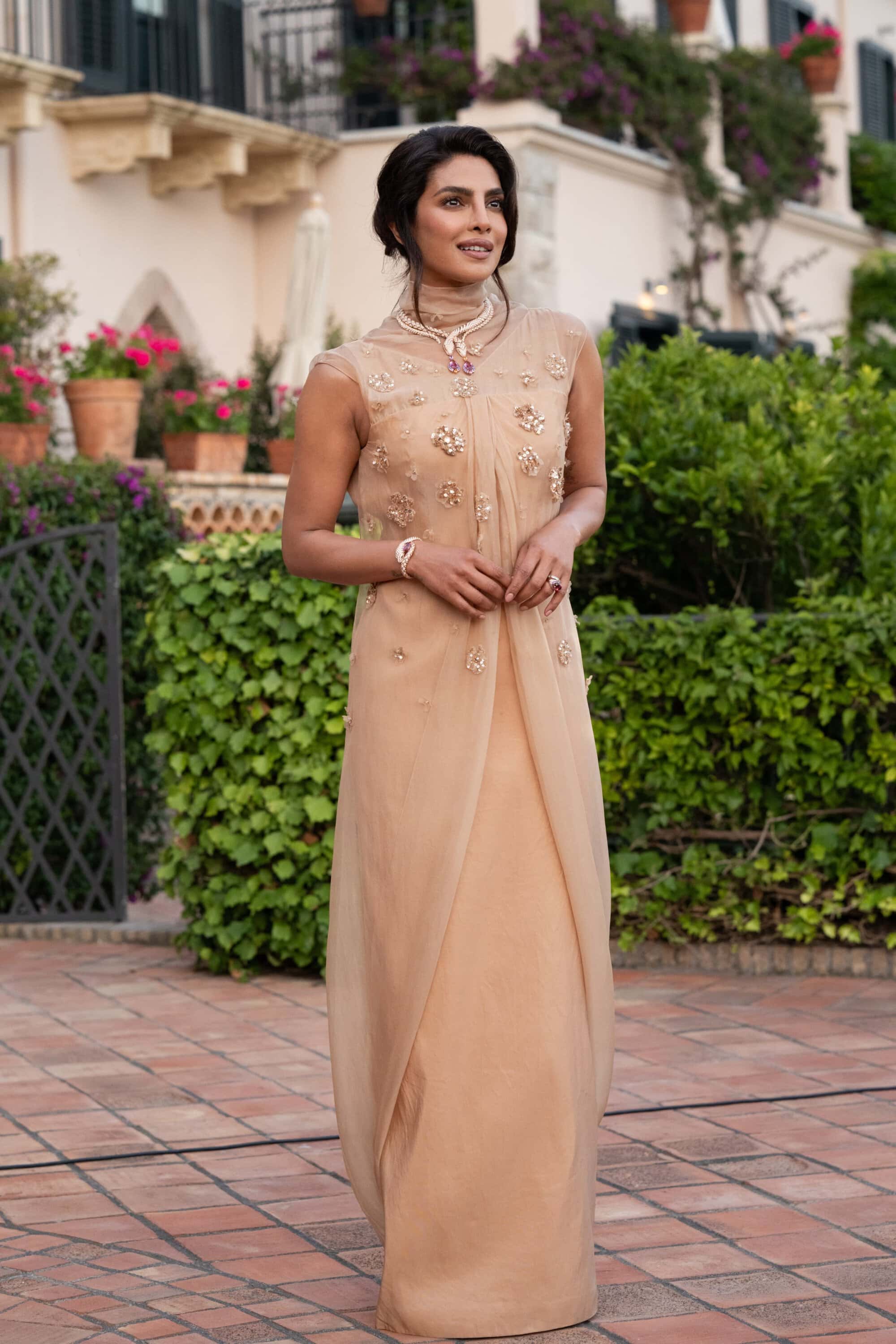 Priyanka Chopra in Bulgari at Bulgari high jewelry show in Taormina Sicily