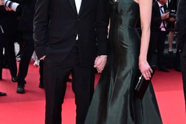 Joachim Trier and Helle Bendixen Trier in Prada at 78th Cannes Film Festival