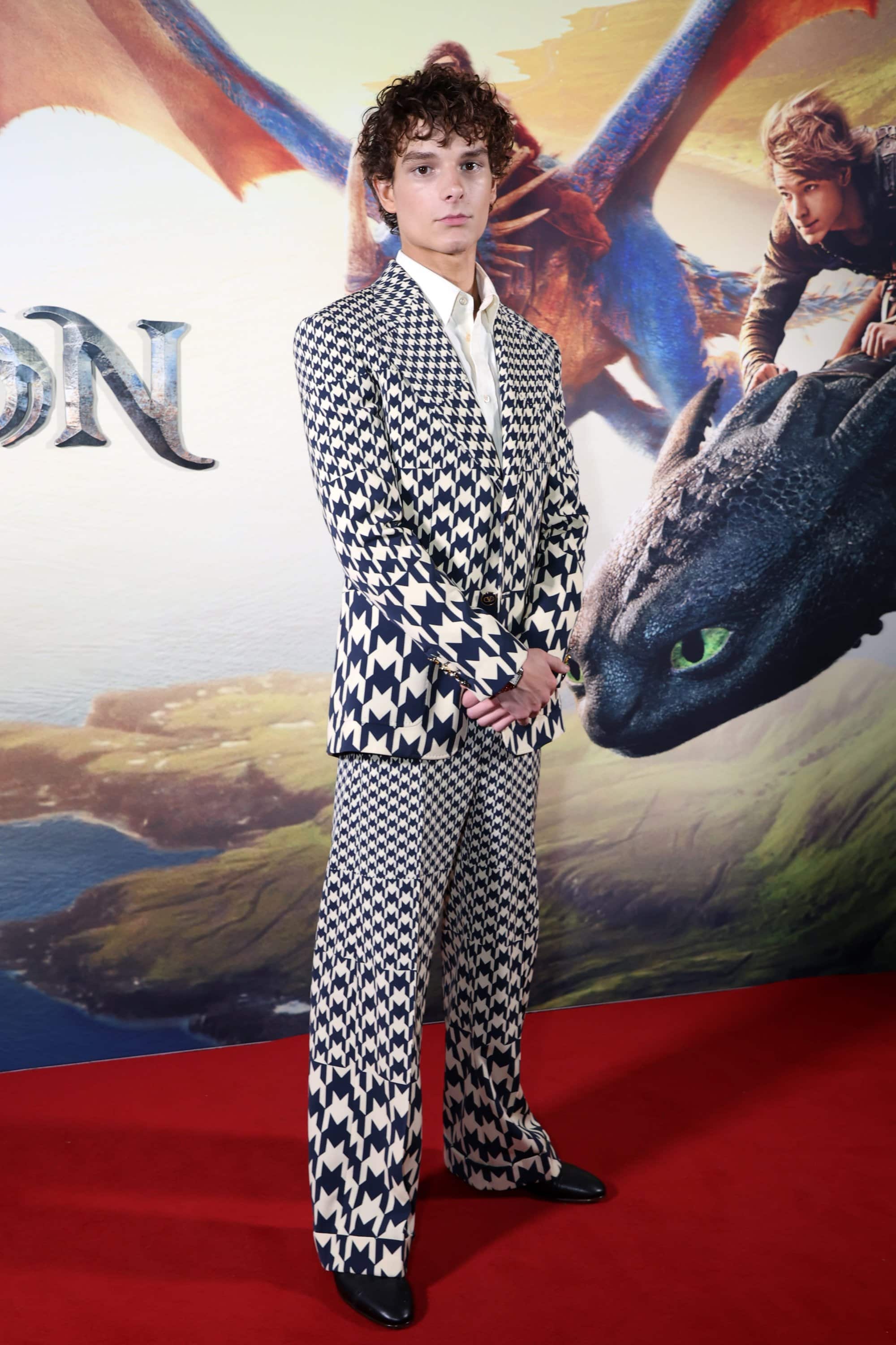 Mason Thames wore Valentino to the "How to Train Your Dragon" Immersive Experience Screening