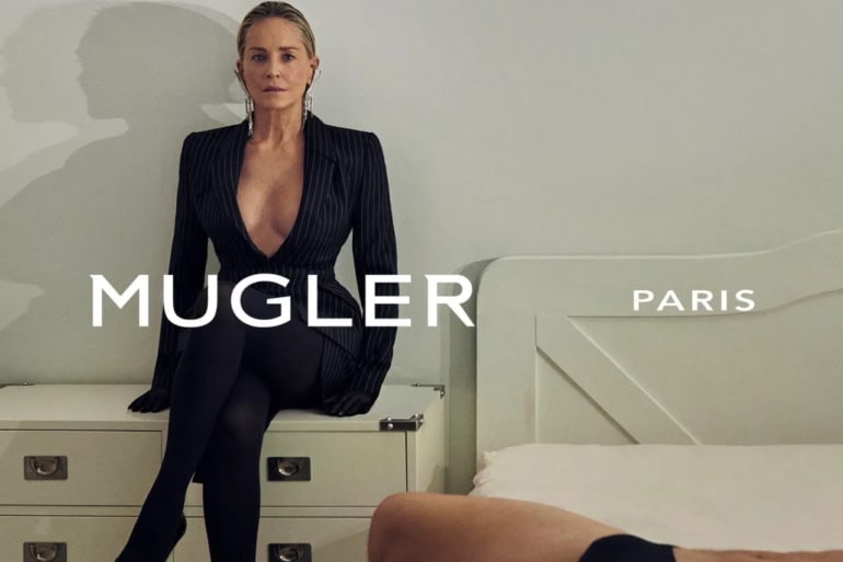 Mugler Taps Sharon Stone for a Striking Return to the Archives
