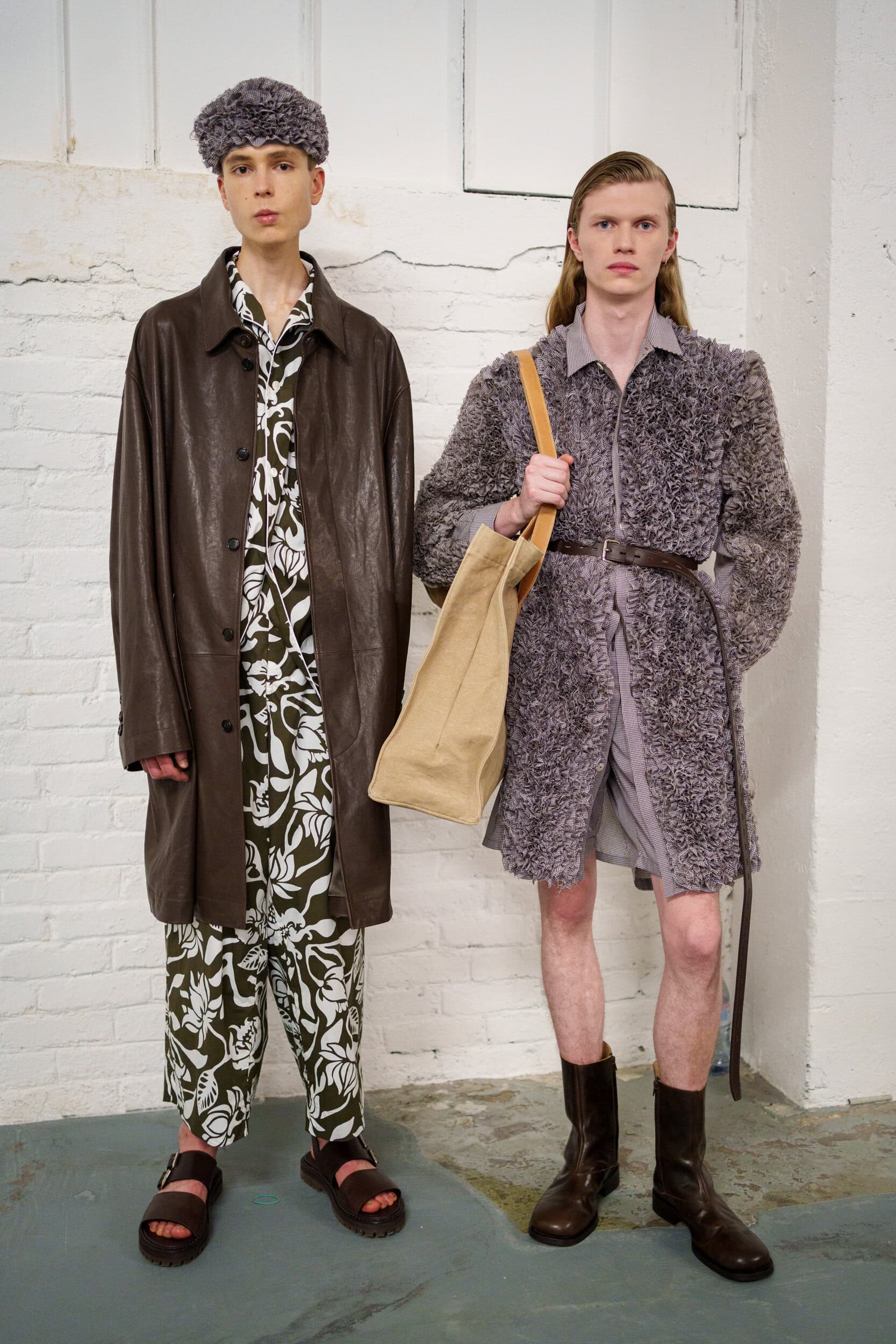 Hed Mayner Spring 2026 Men's Fashion Show Backstage