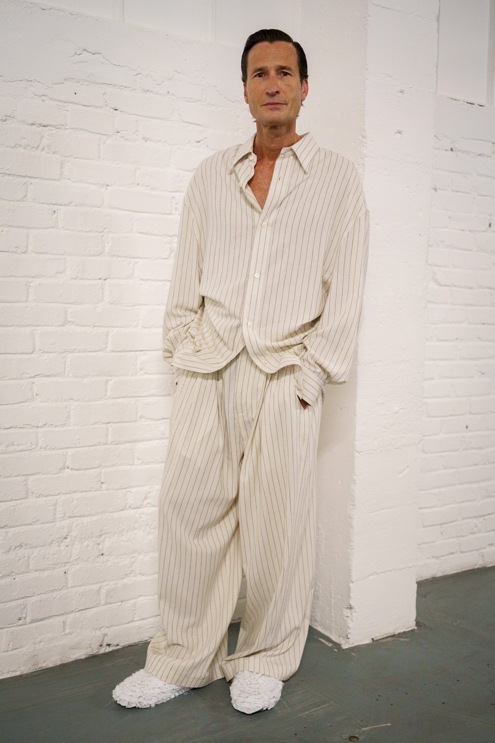 Hed Mayner Spring 2026 Men's Fashion Show Backstage