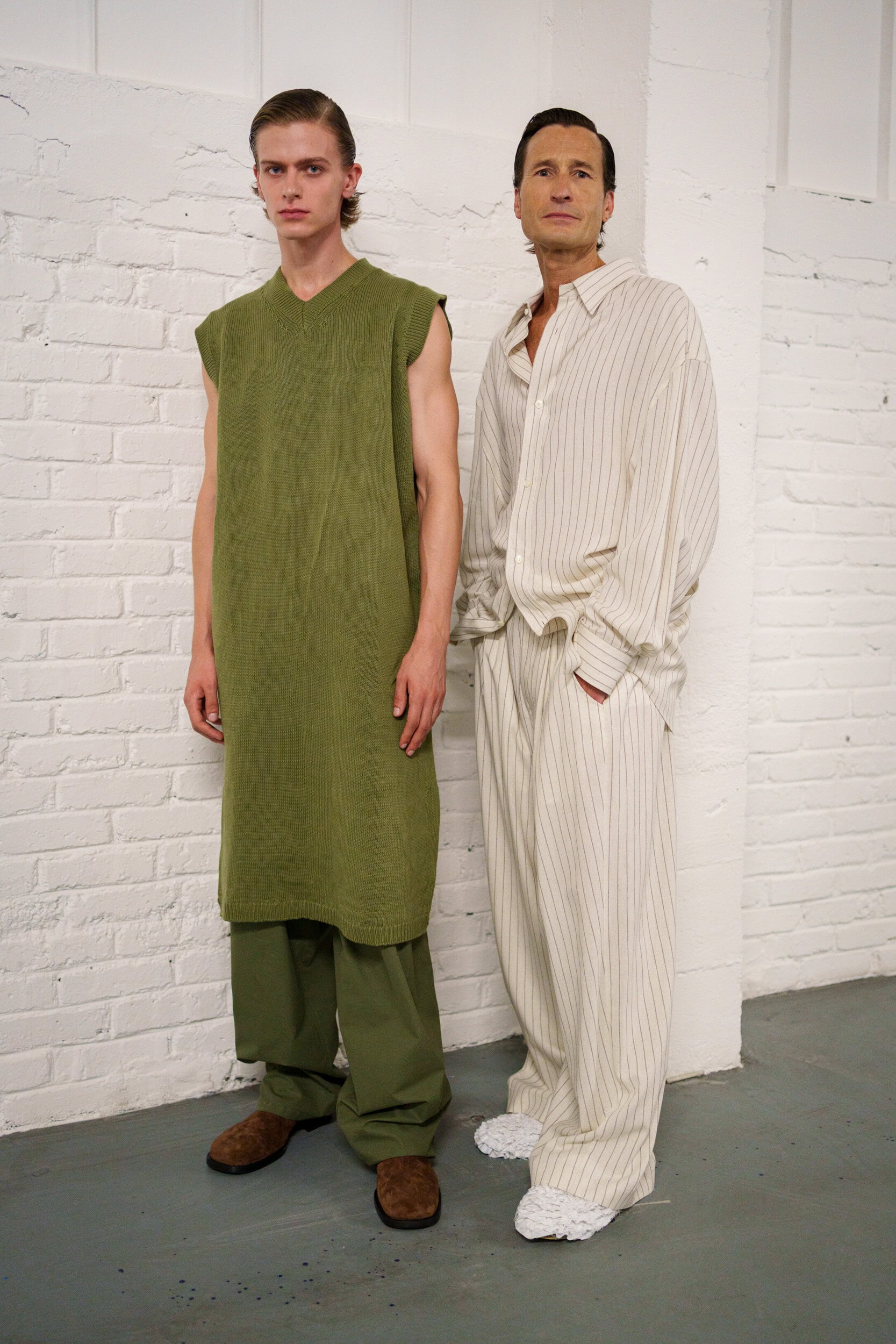 Hed Mayner Spring 2026 Men's Fashion Show Backstage