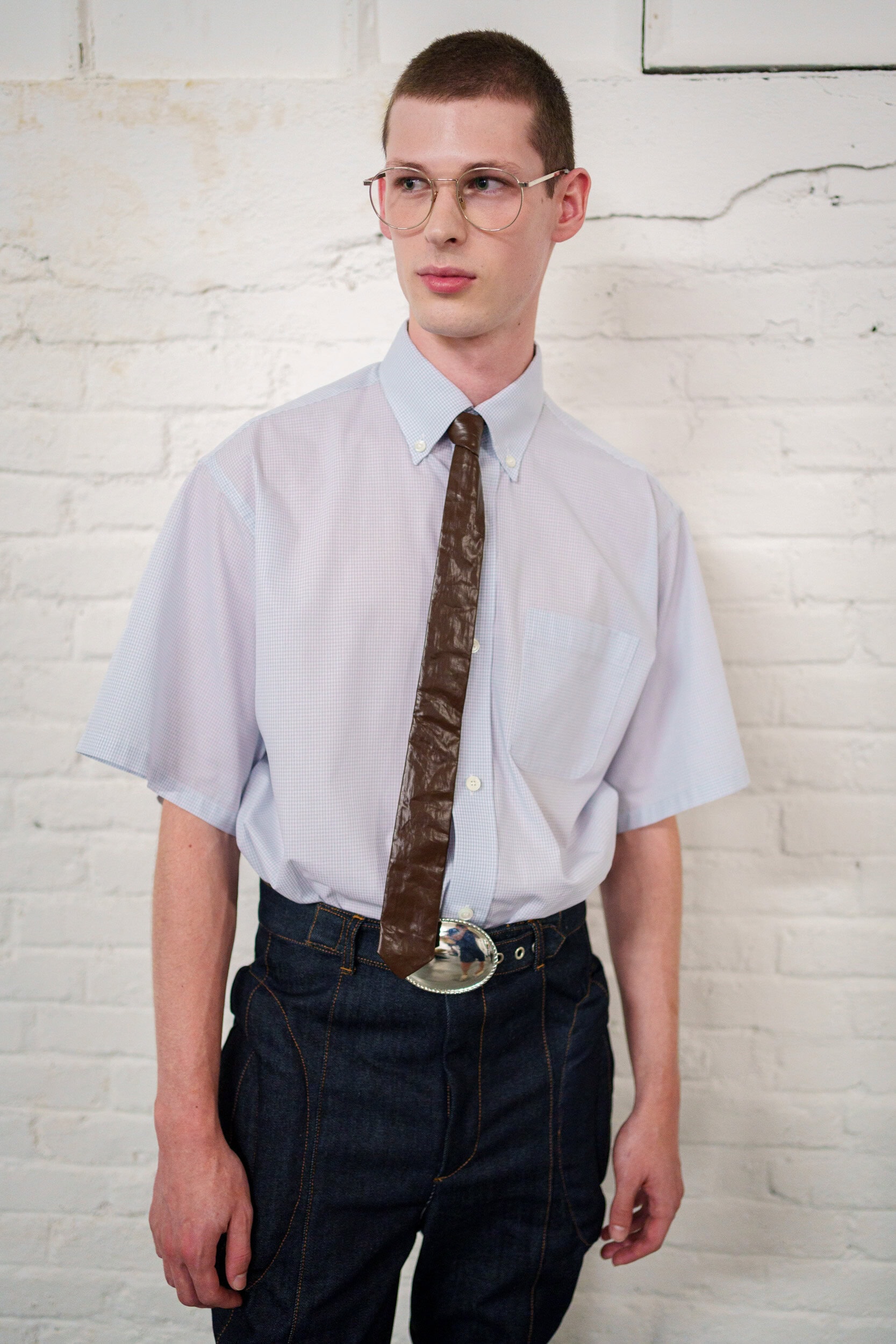 Hed Mayner Spring 2026 Men's Fashion Show Backstage
