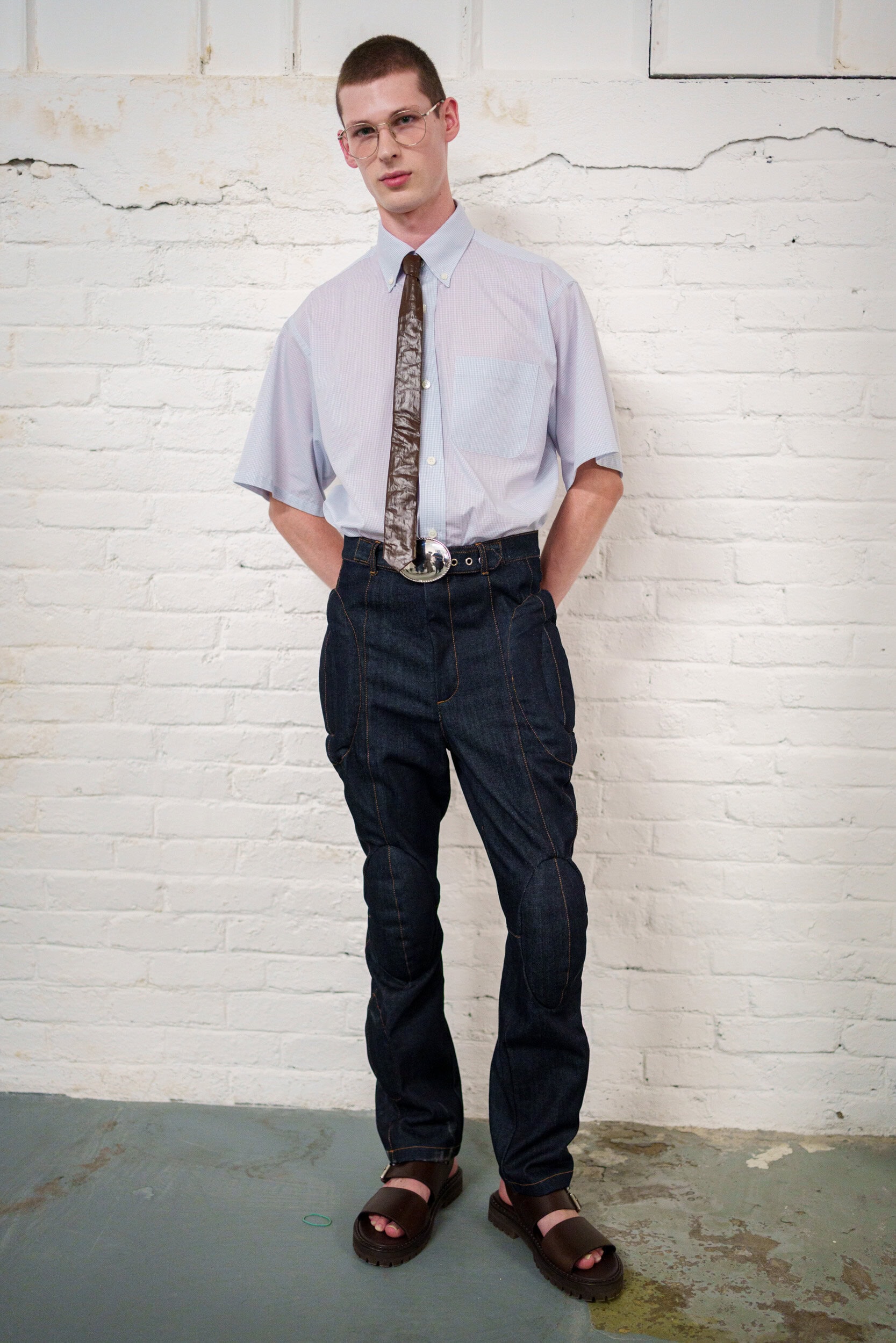 Hed Mayner Spring 2026 Men's Fashion Show Backstage