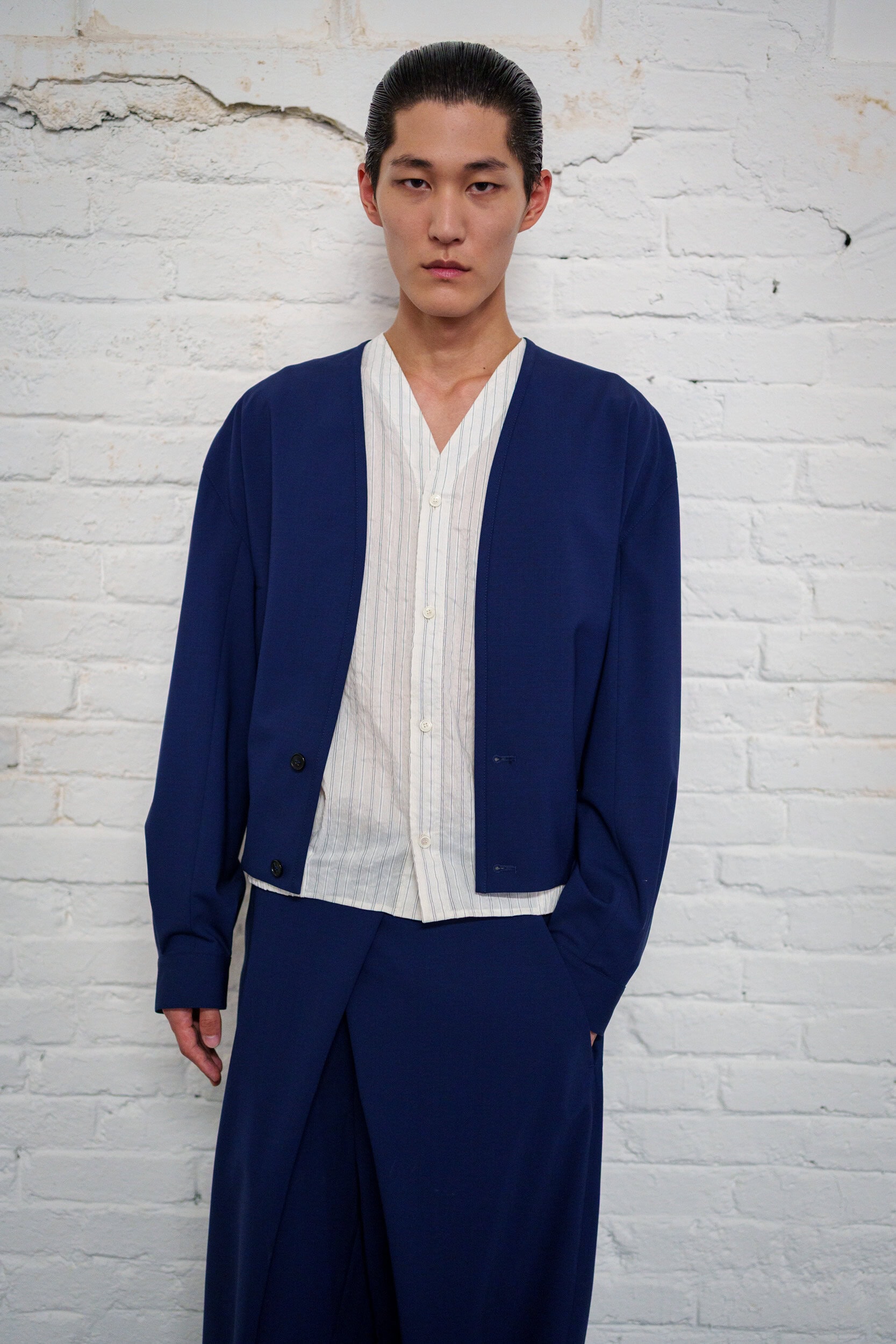 Hed Mayner Spring 2026 Men's Fashion Show Backstage
