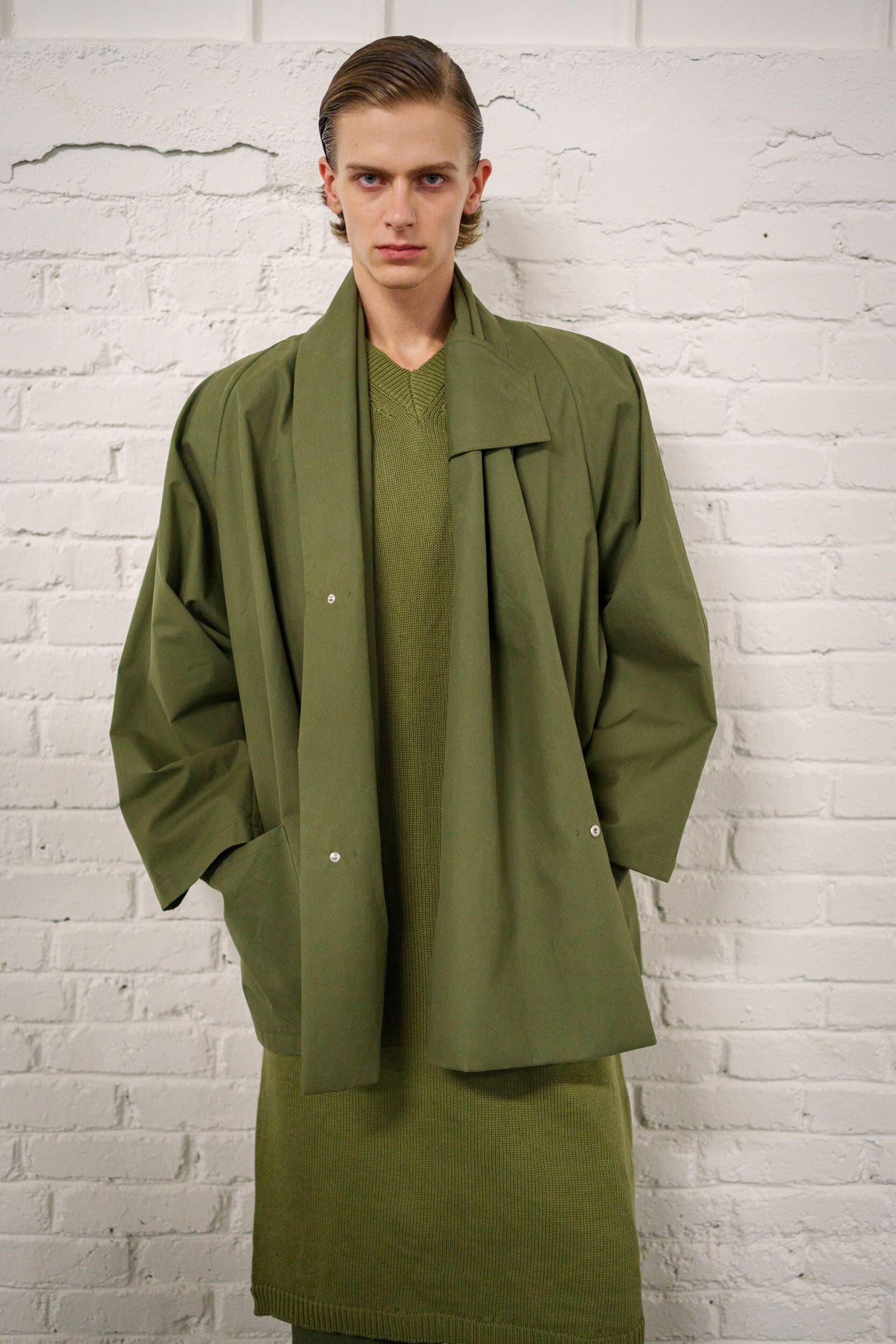 Hed Mayner Spring 2026 Men's Fashion Show Backstage