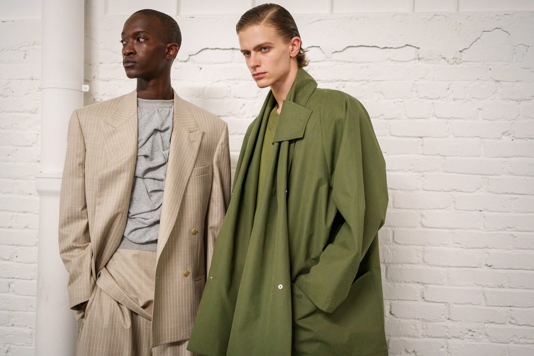 Hed Mayner Spring 2026 Men's Fashion Show Backstage