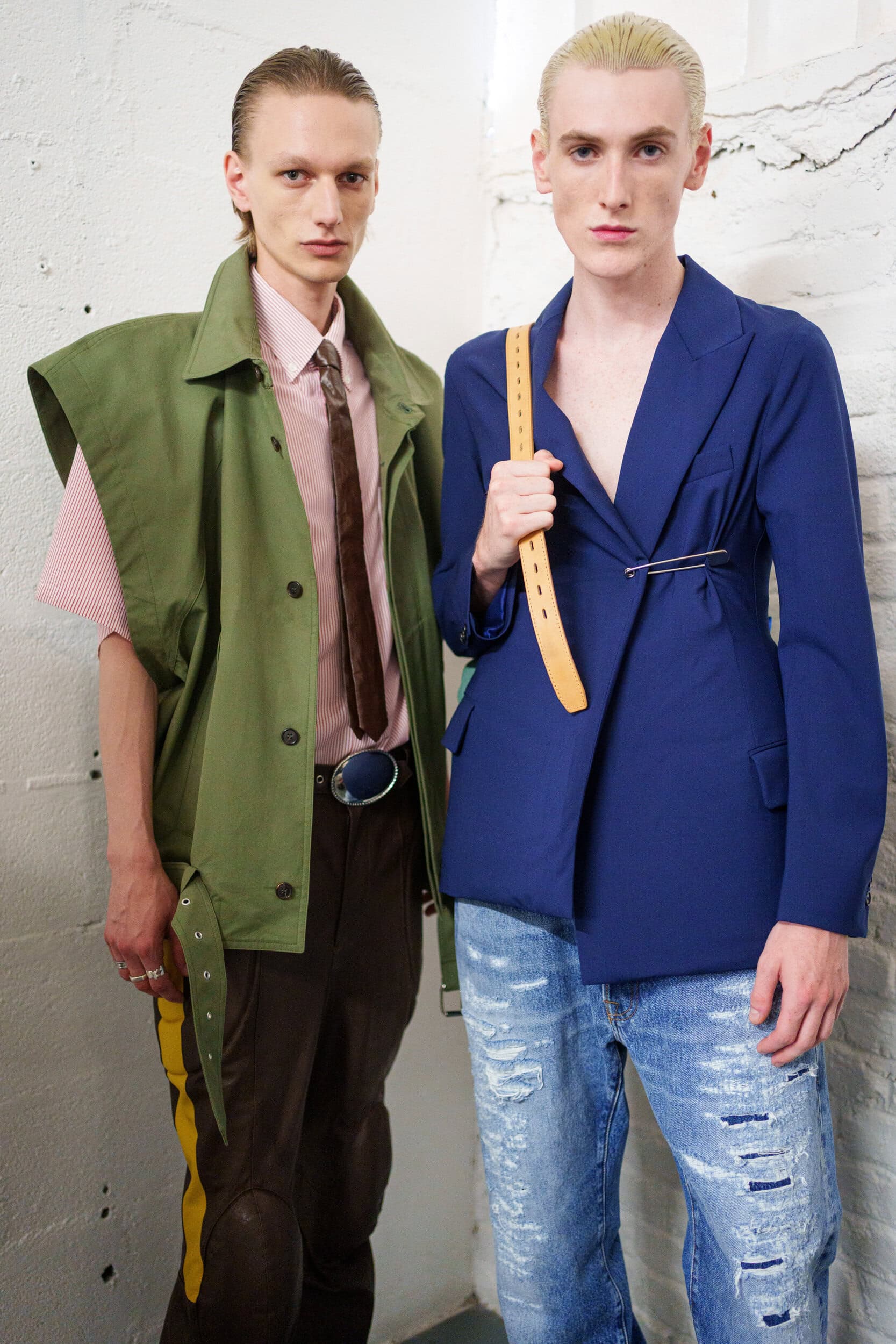 Hed Mayner Spring 2026 Men's Fashion Show Backstage