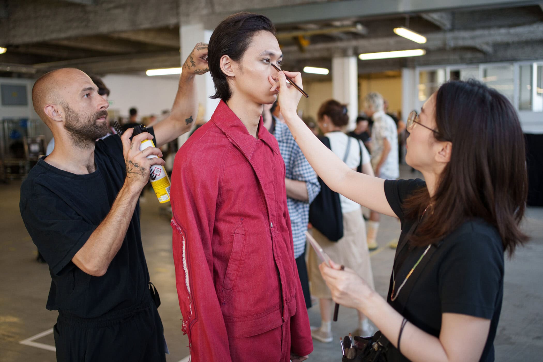 Kiko Kostadinov Spring 2026 Men's Fashion Show Backstage
