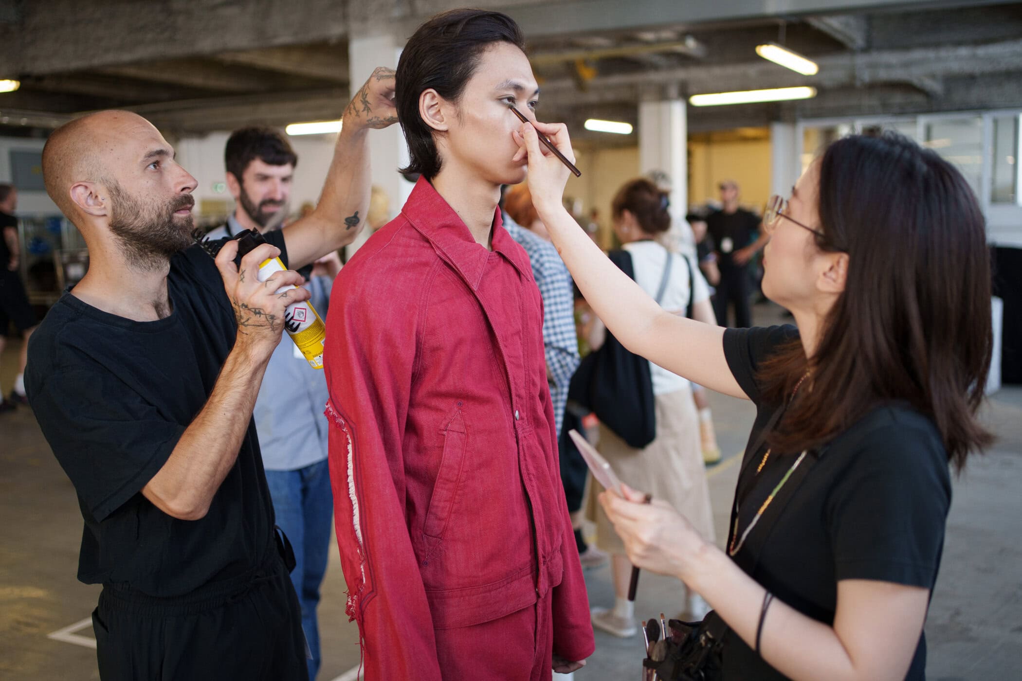 Kiko Kostadinov Spring 2026 Men's Fashion Show Backstage