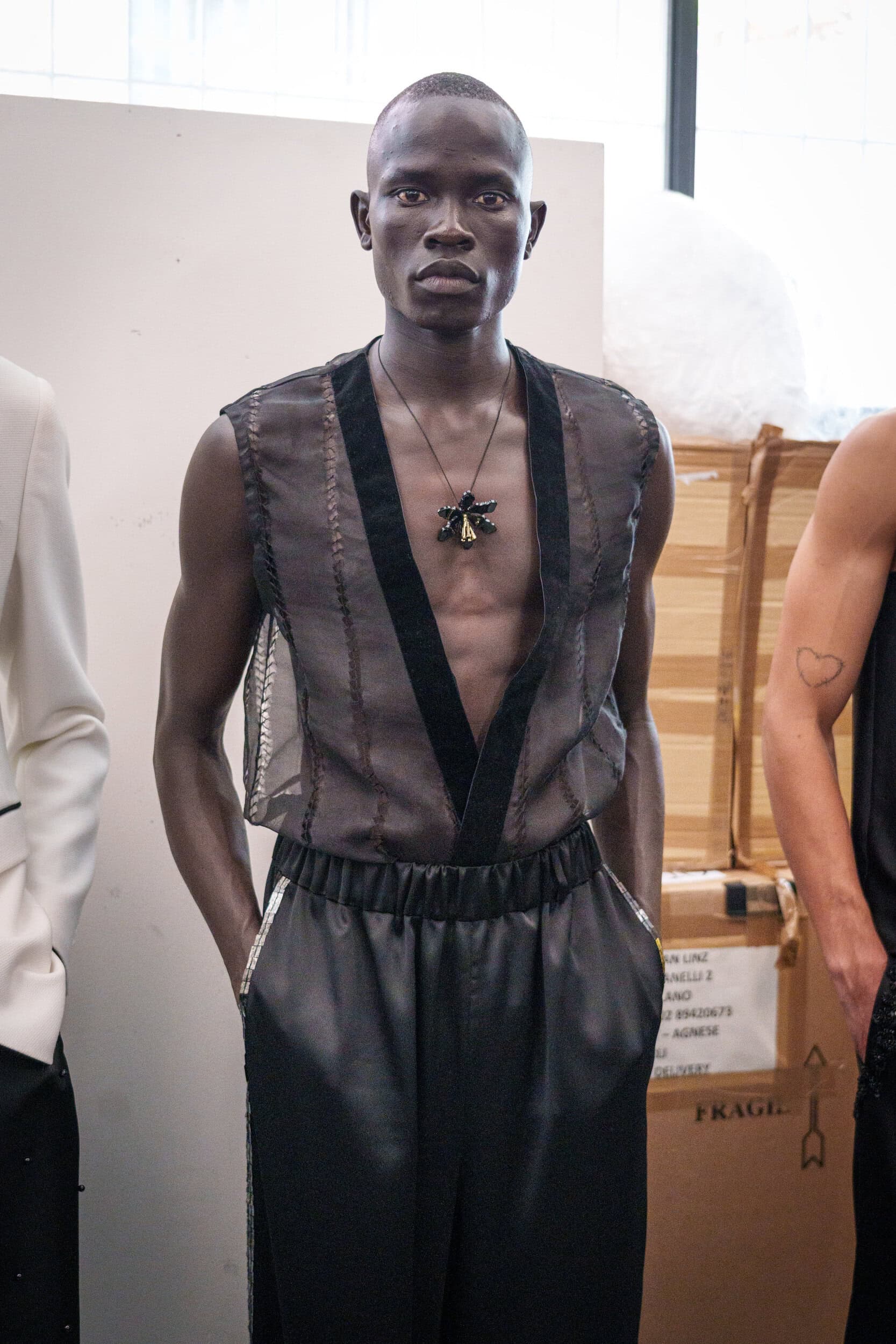 Miguel Vieira Spring 2026 Men's Fashion Show Backstage