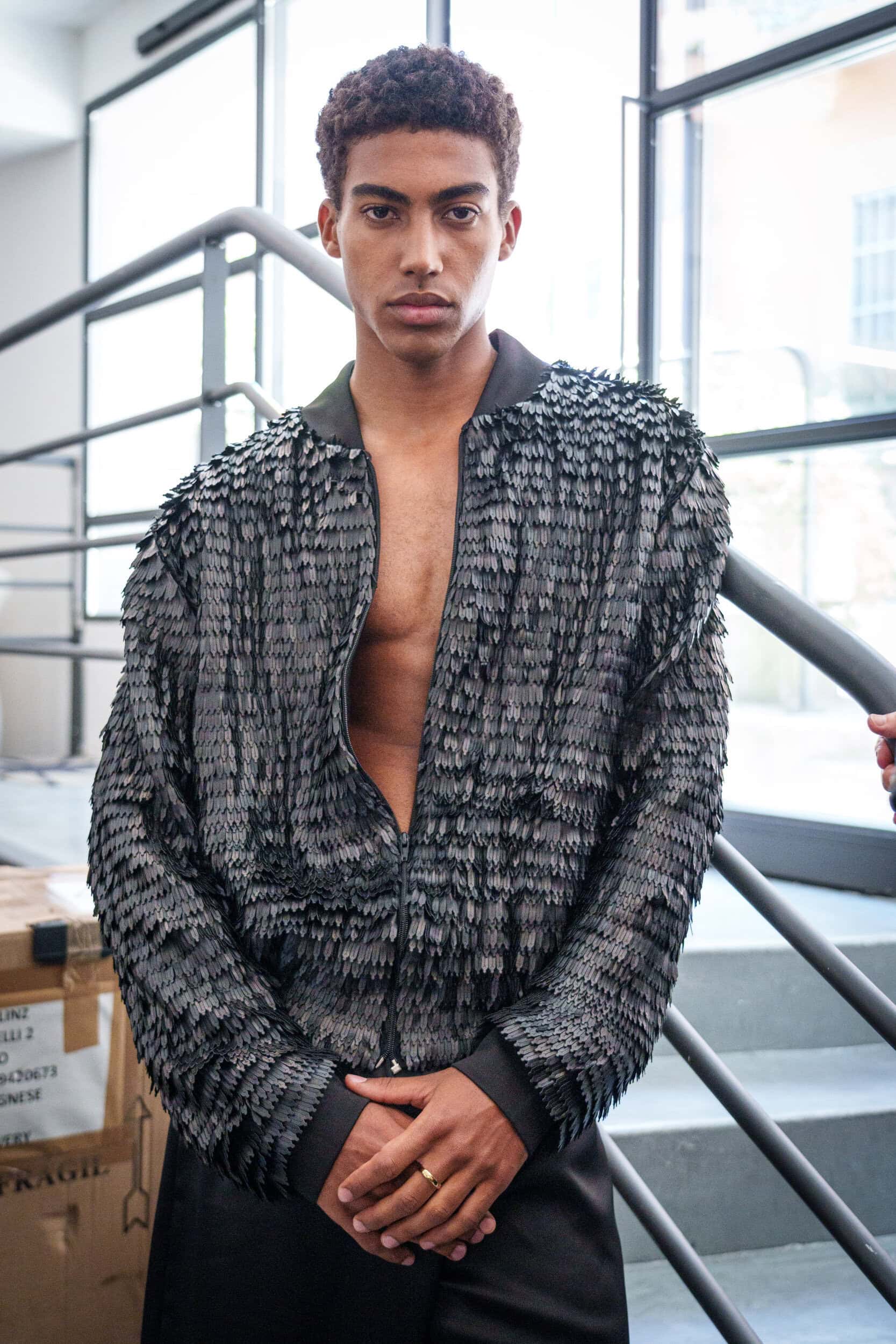 Miguel Vieira Spring 2026 Men's Fashion Show Backstage