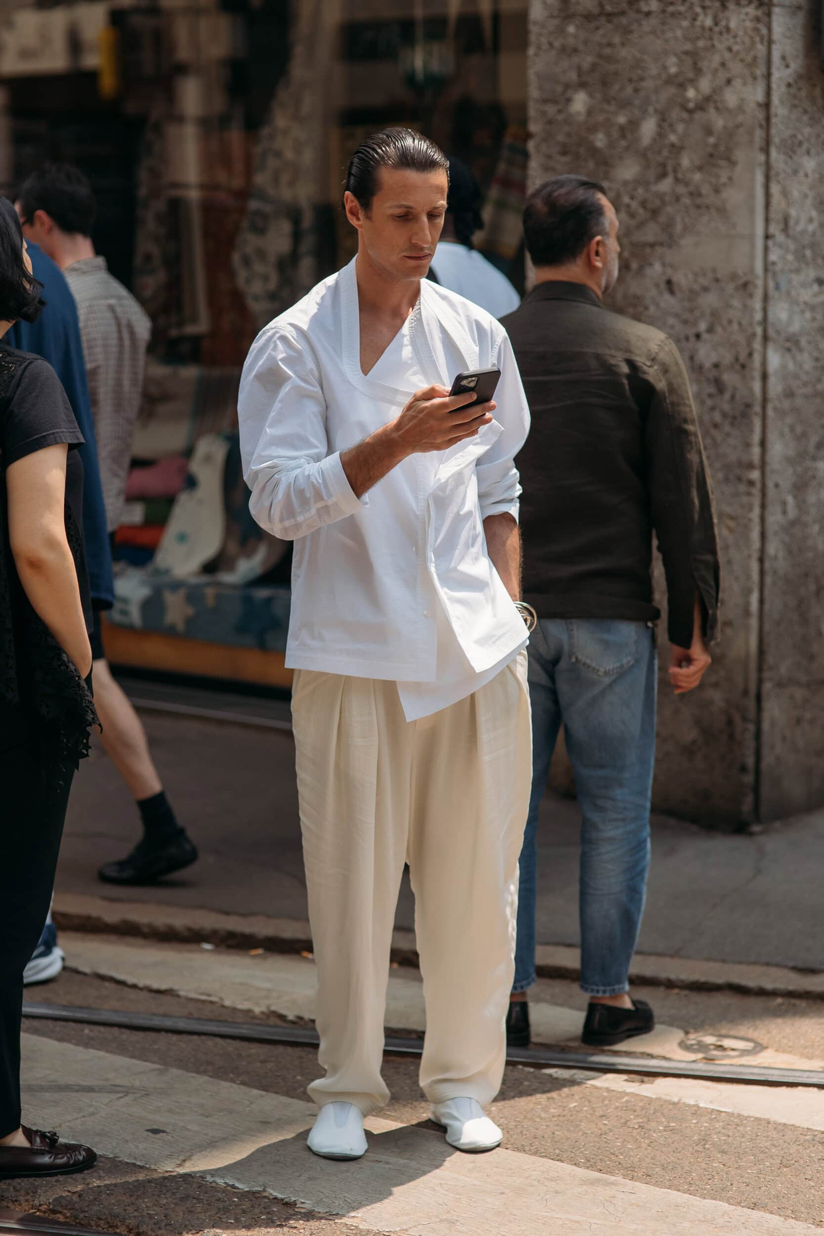 Milano Milan Men's Street Style Spring 2026 Shows