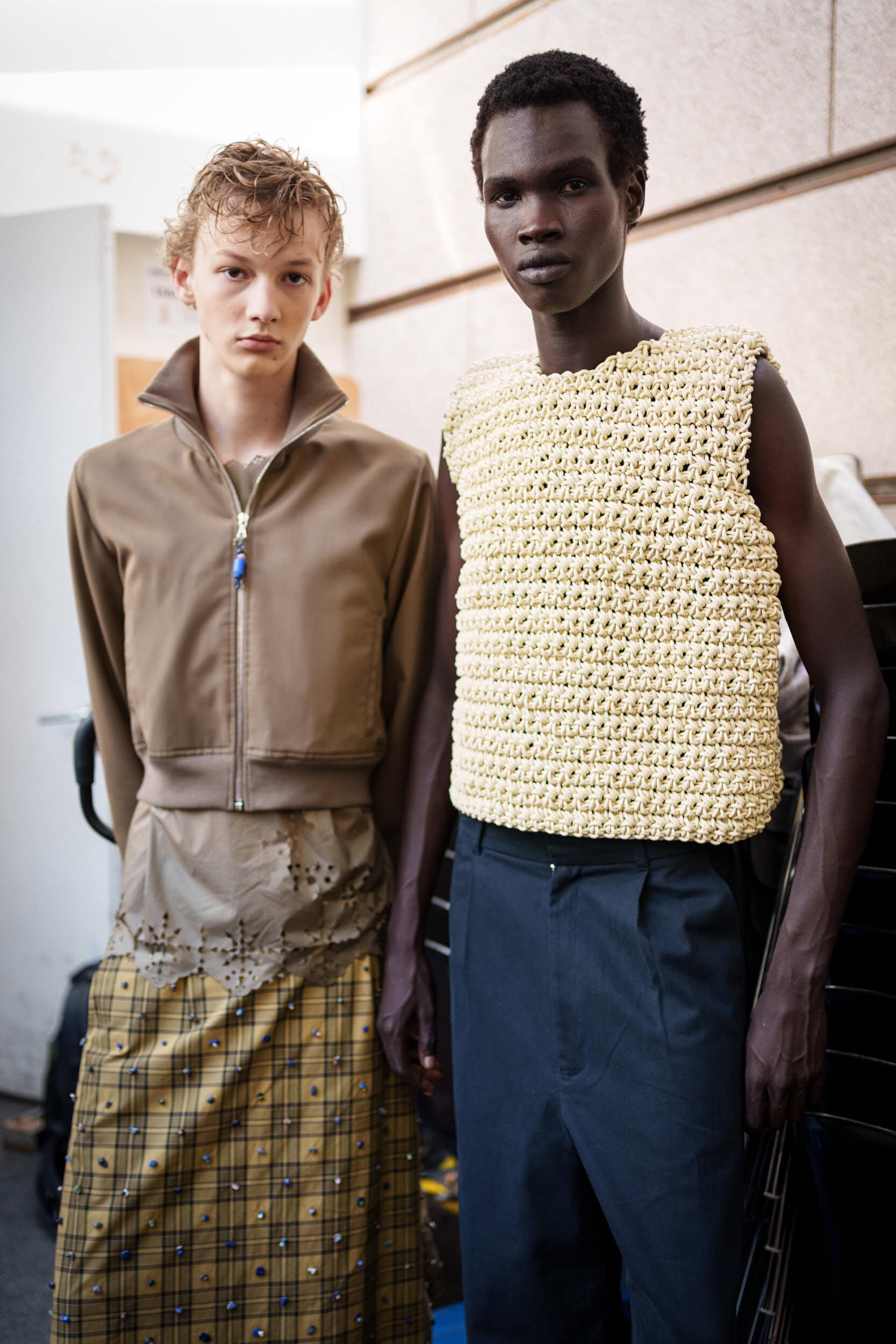 Pedro Andrade Spring 2026 Men's Fashion Show Backstage