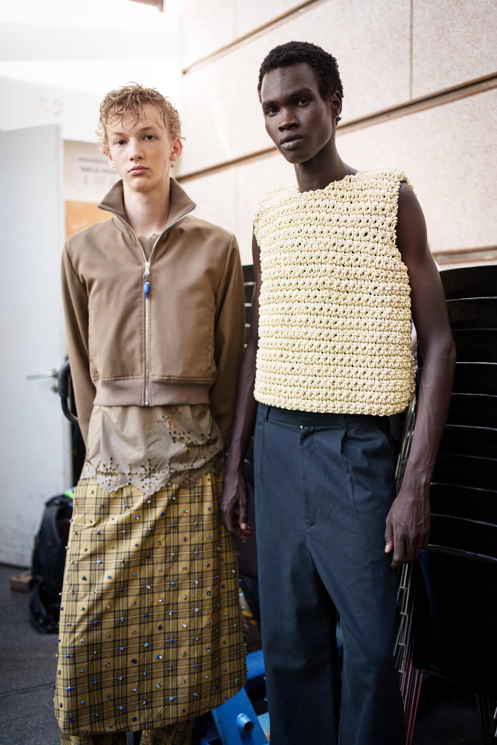 Pedro Andrade Spring 2026 Men's Fashion Show Backstage