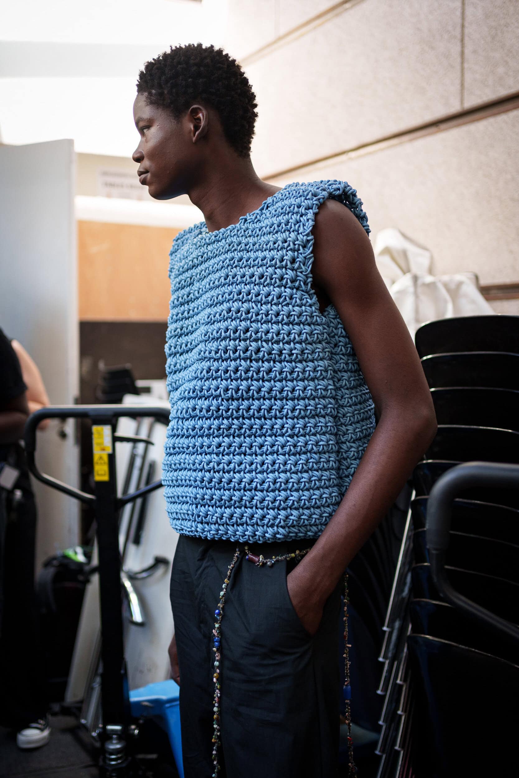 Pedro Andrade Spring 2026 Men's Fashion Show Backstage