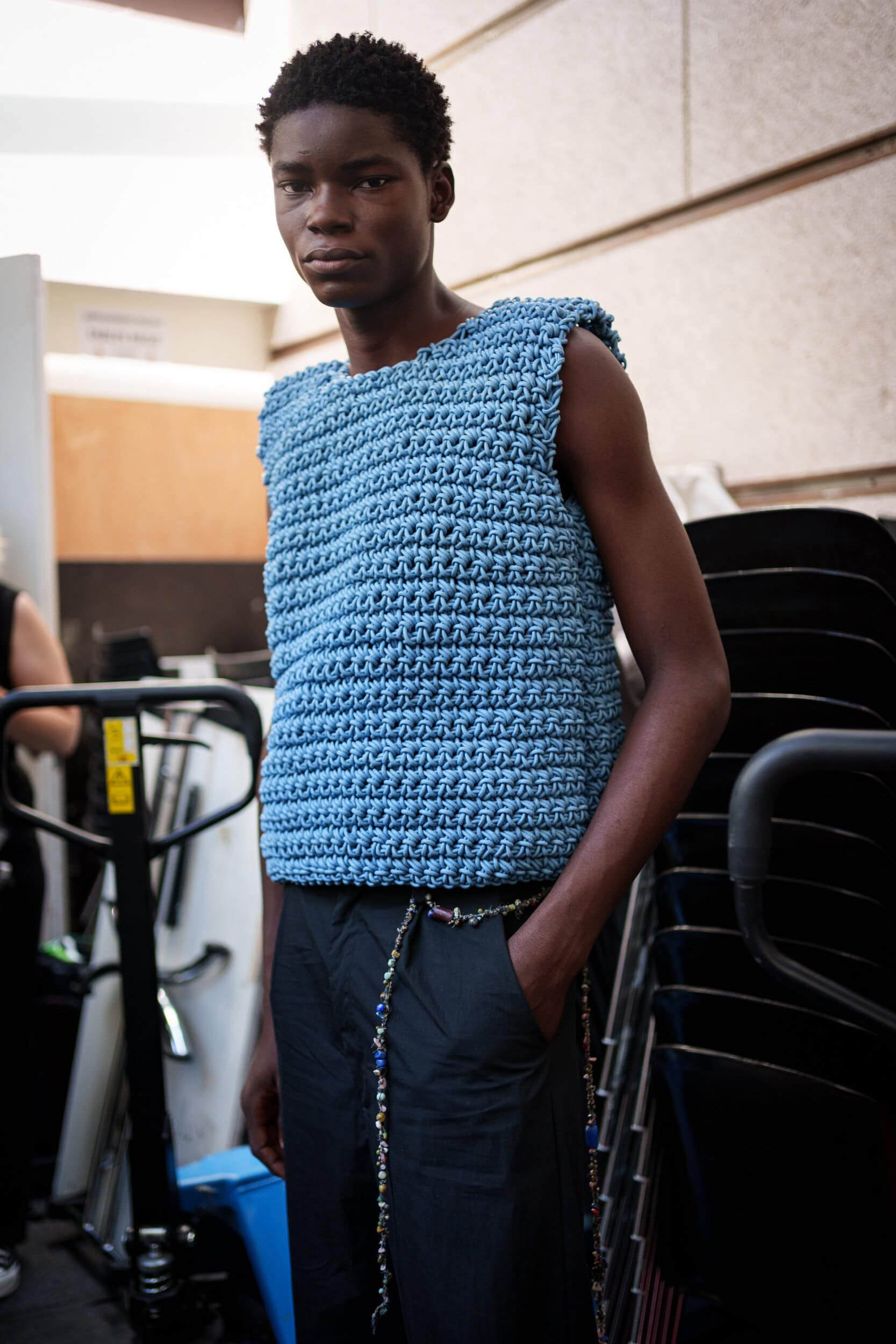 Pedro Andrade Spring 2026 Men's Fashion Show Backstage