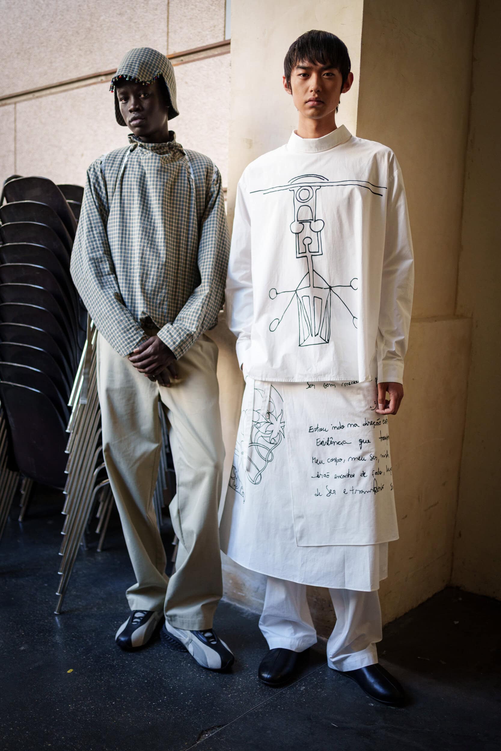Pedro Andrade Spring 2026 Men's Fashion Show Backstage
