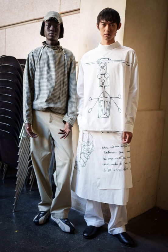 Pedro Andrade Spring 2026 Men's Fashion Show Backstage