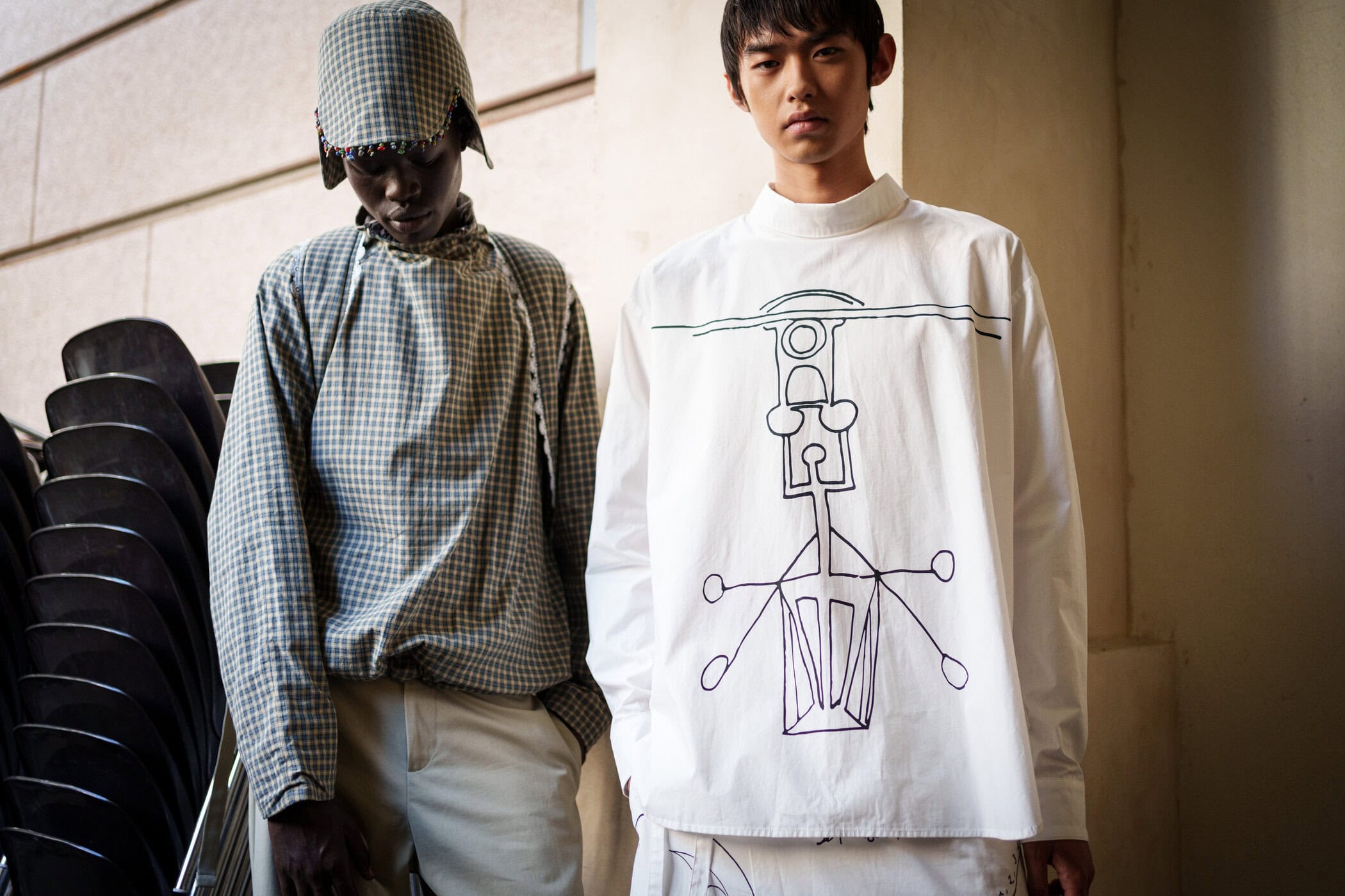 Pedro Andrade Spring 2026 Men's Fashion Show Backstage