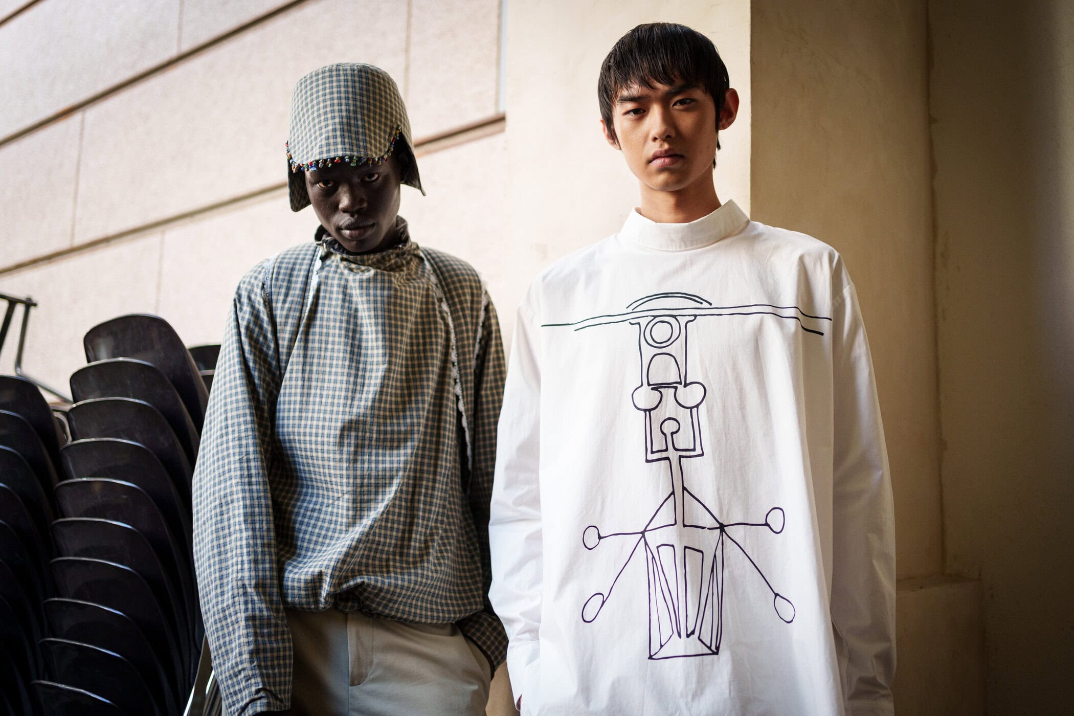 Pedro Andrade Spring 2026 Men's Fashion Show Backstage