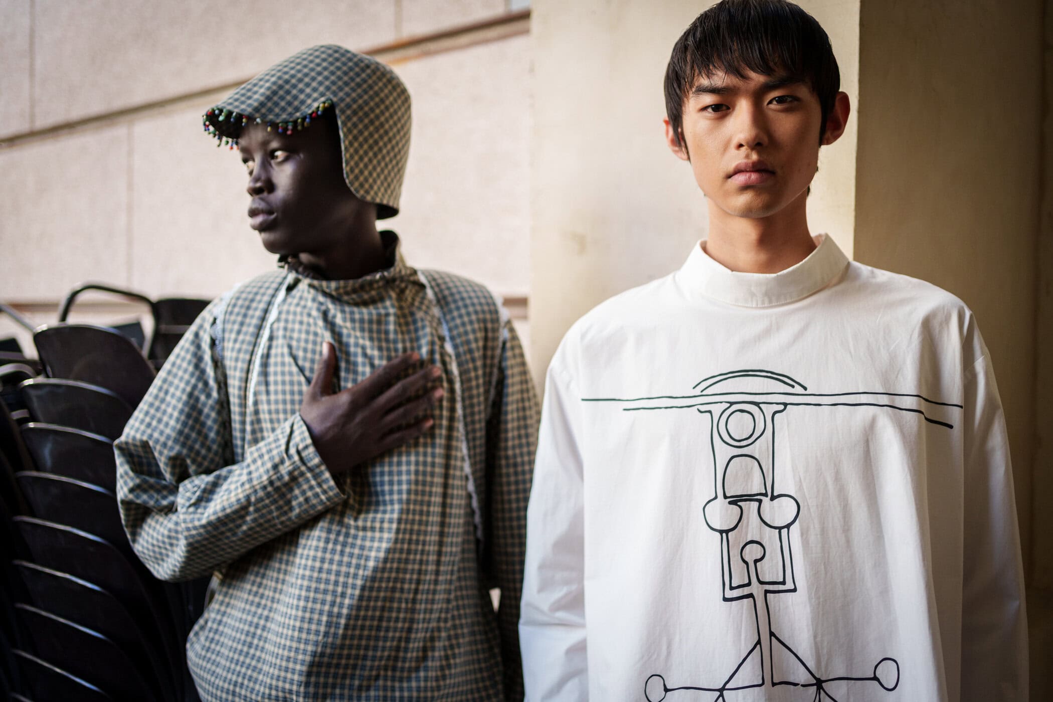 Pedro Andrade Spring 2026 Men's Fashion Show Backstage