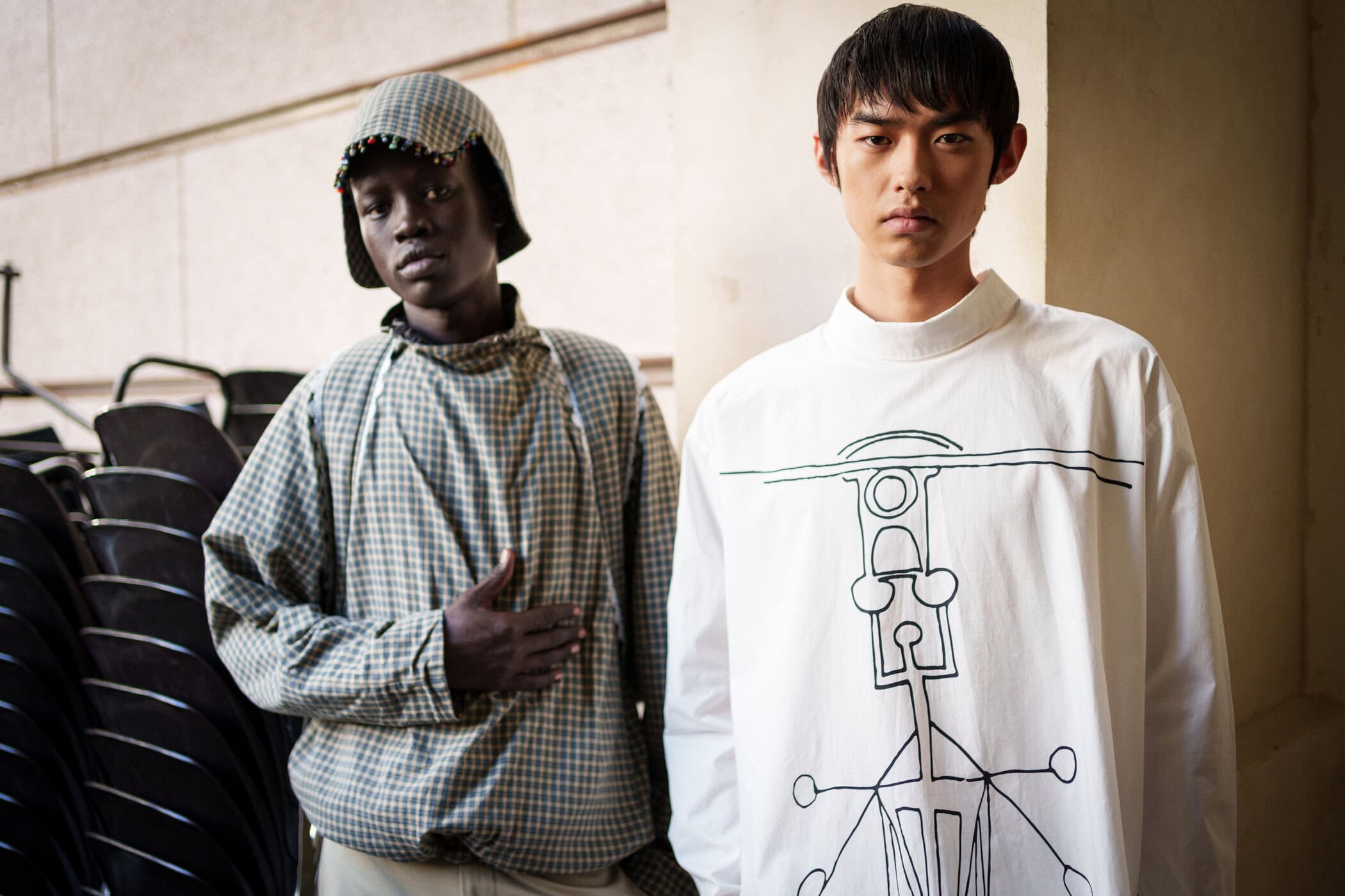 Pedro Andrade Spring 2026 Men's Fashion Show Backstage