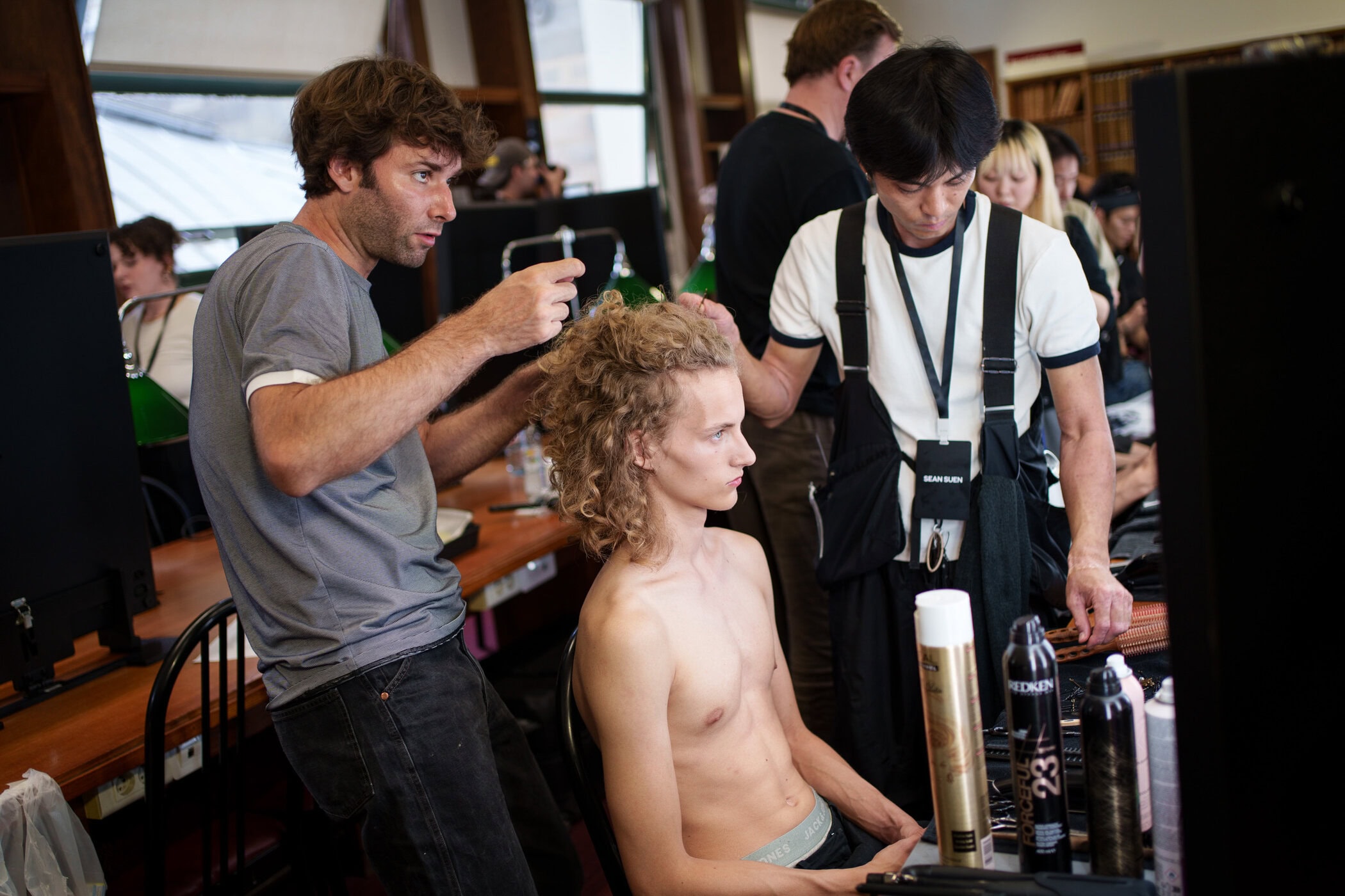 Sean Suen Spring 2026 Men's Fashion Show Backstage