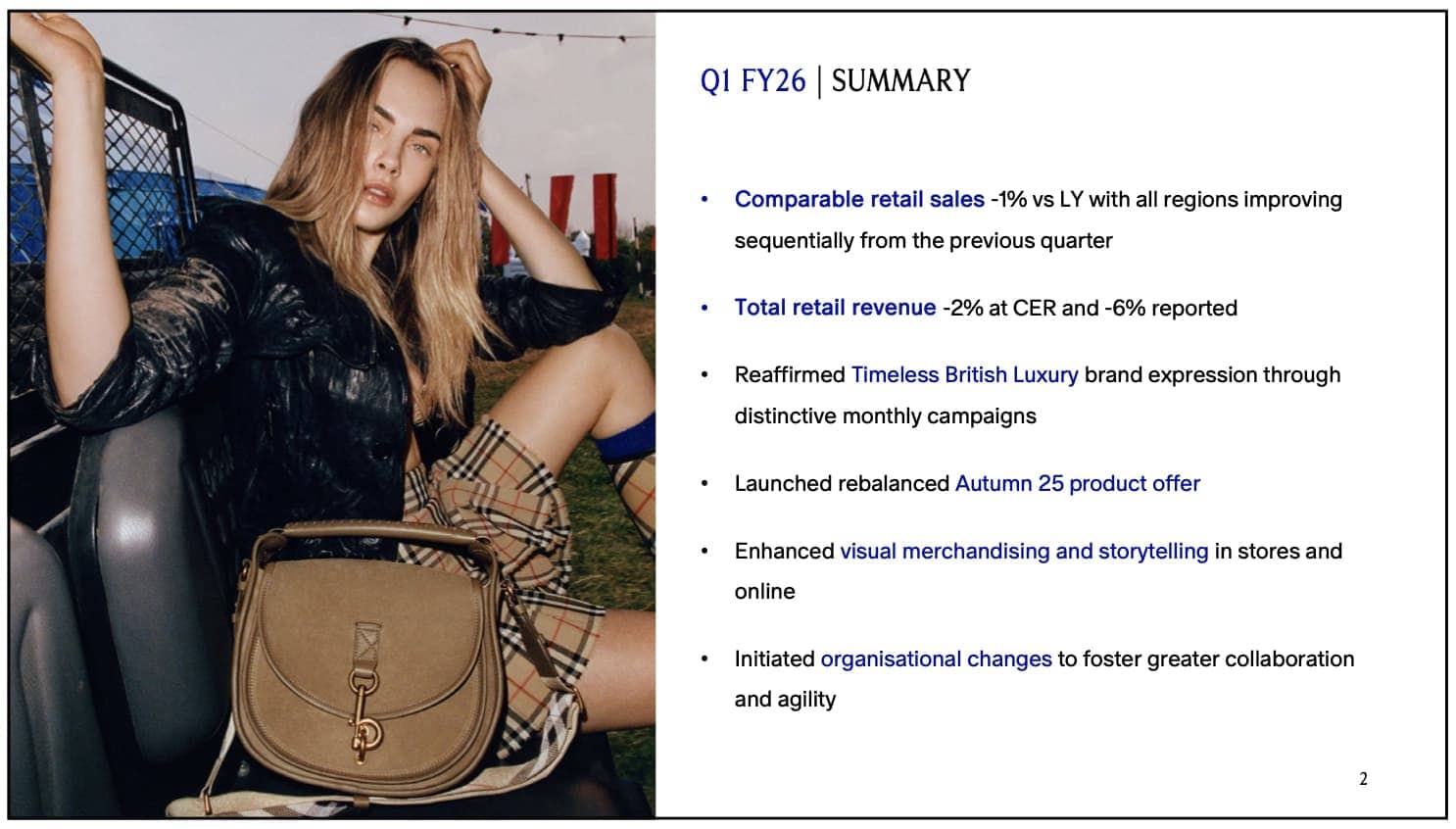 Burberry Q1 2026 results