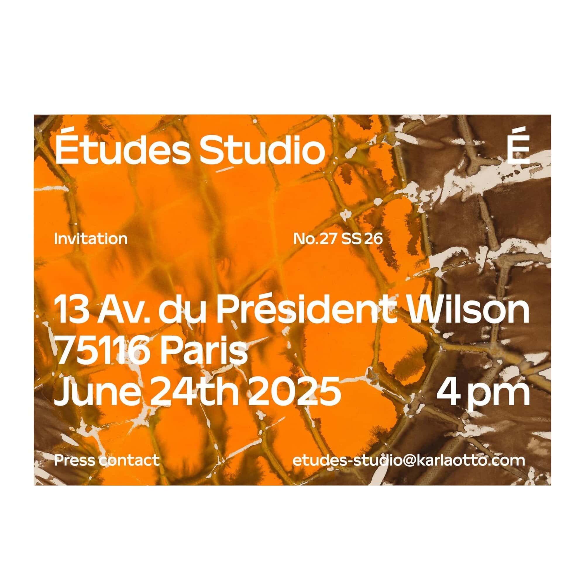 Études Studio Spring 2026 Fashion Show Invitation