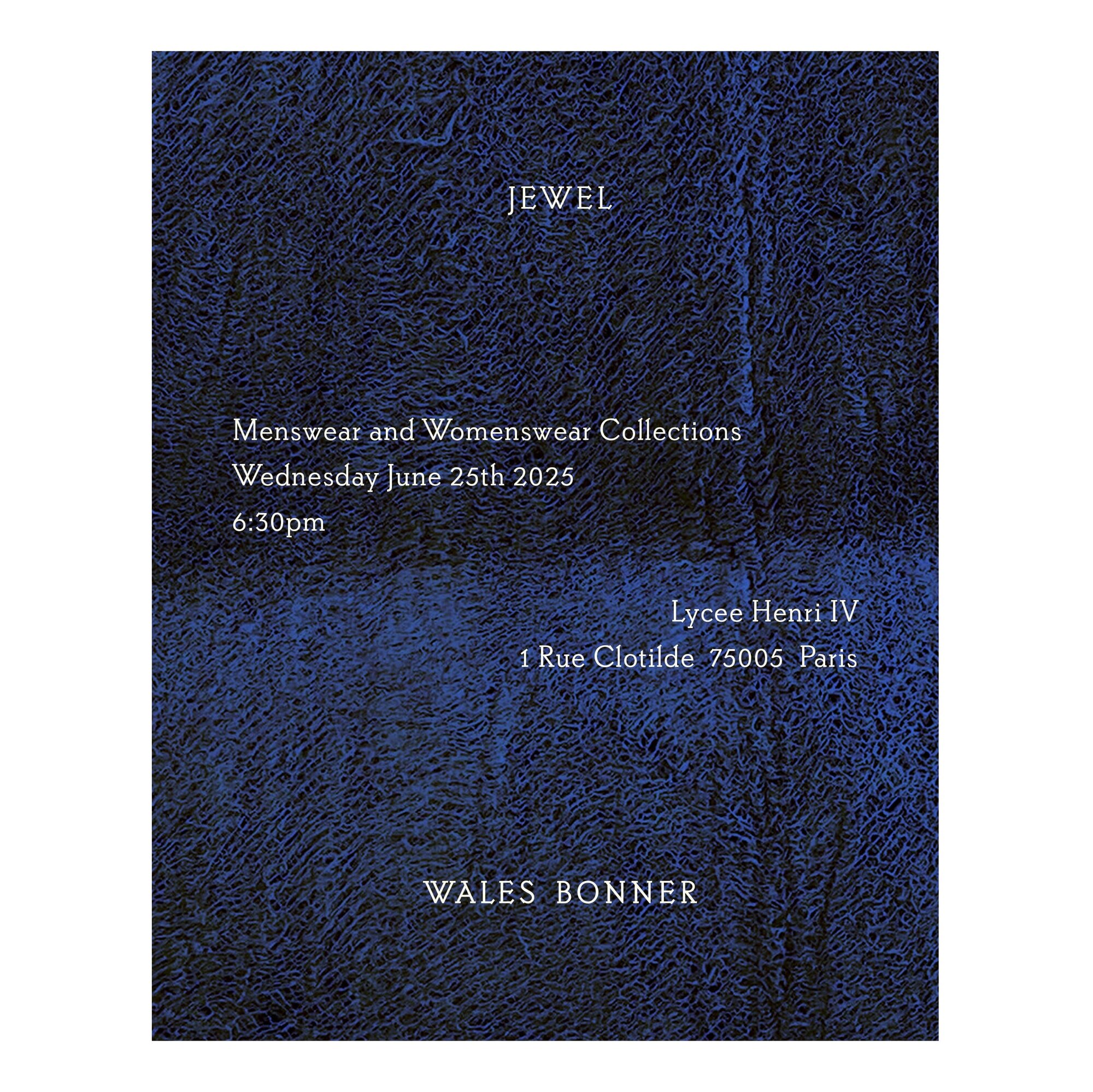 Wales Bonner Spring 2026 Fashion Show Invitation