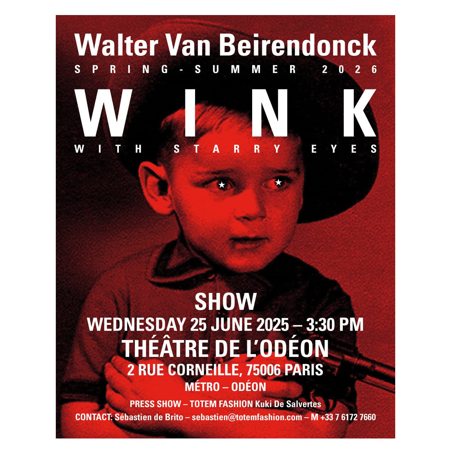 Walter Van Beirendonck Spring 2026 Fashion Show Invitation