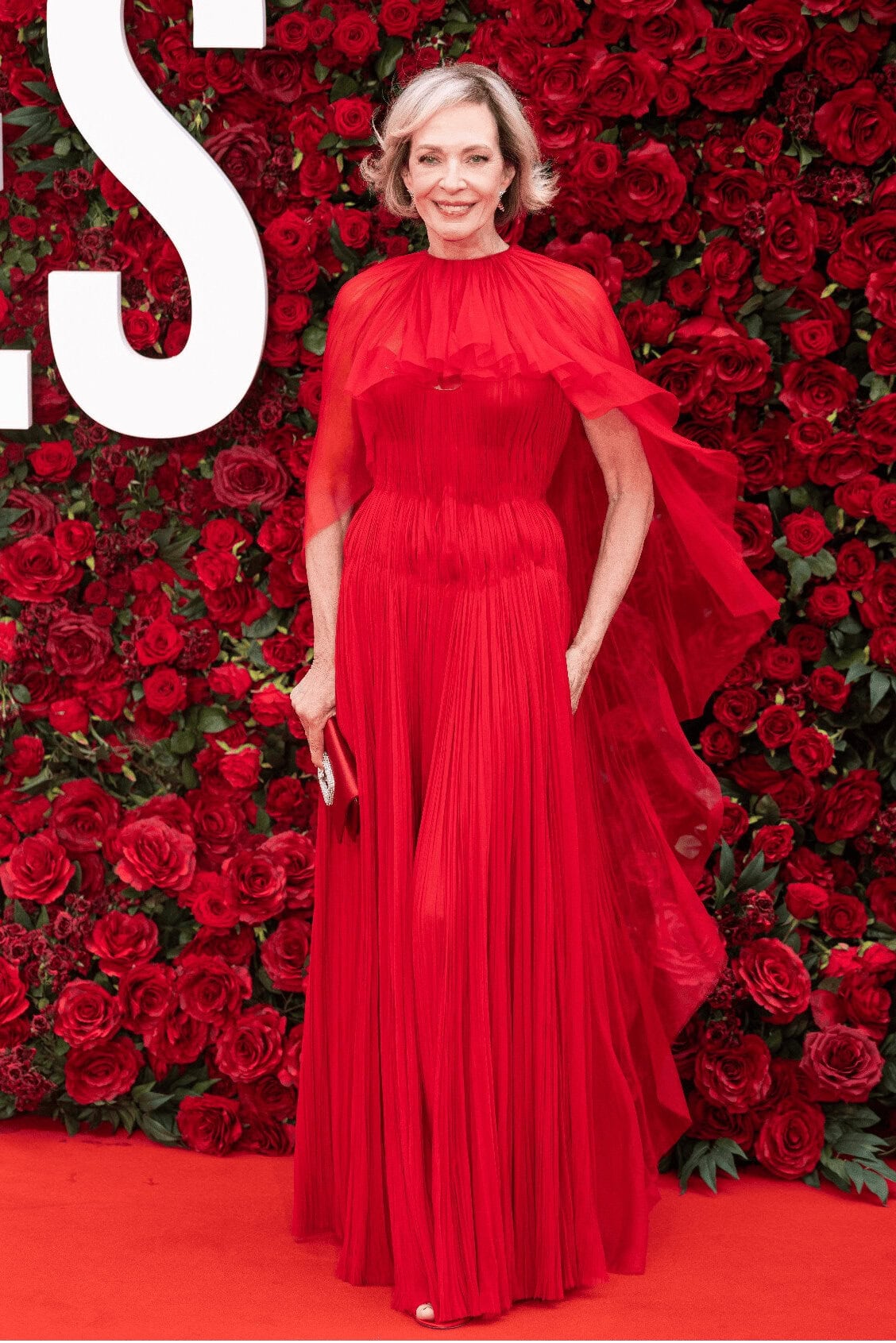 Allison Janney In A House Of Gilles Gown At "The Roses" Premier