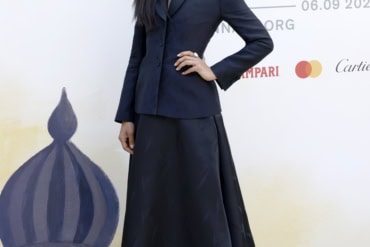 Greta Lee in Dior at the 'Late Fame' Red Carpet at the 82nd Venice Film Festival