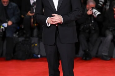 Noah Baumbach in Prada at the "Jay Kelly" red carpet at 82nd Venice Film Festival