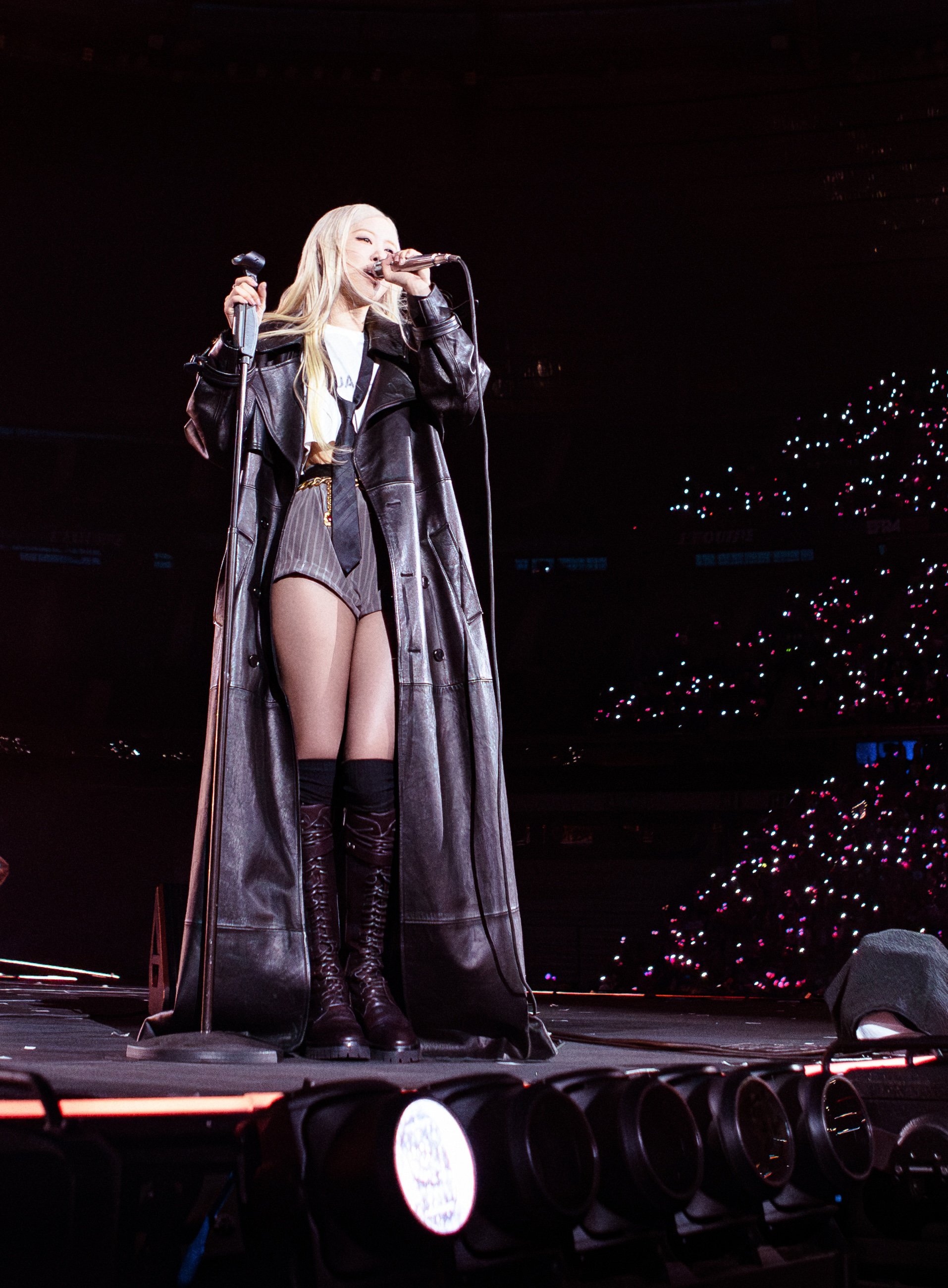 Rosé wears Saint Laurent to attend the Black Pink’s “Deadline” World Tour in Paris