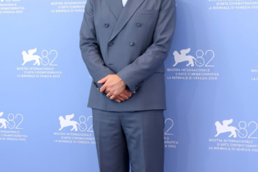 Benny Safdie in Guuci at "The Smashing Machine" photocall - 82nd Venice Film Festival