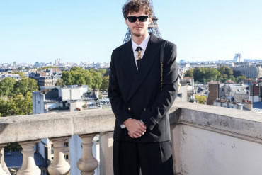 Chris Briney wears Balmain to The Summer I Turned Pretty Season Three premiere at the Shangri-La Hotel