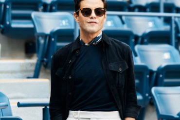 Rami Malek in Ralph Lauren at The 2025 US Open