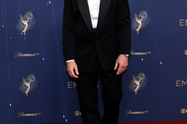 Sam Rockwell wears Saint Laurent to the 77th Prime Time Emmy Awards in Los Angeles