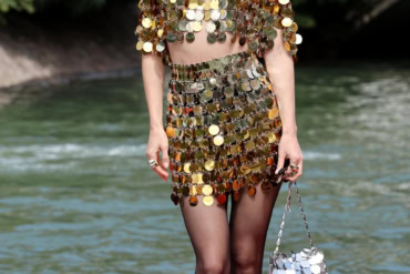 Suki Waterhouse in Rabanne at "Broken English" Premiere - 82nd Venice Film Festival