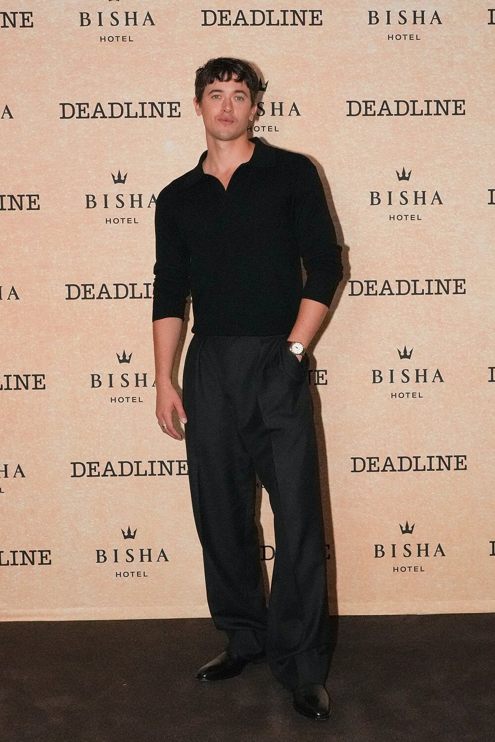 Tom Blyth Wears Saint Laurent Panthea Bag for the 'Deadline Studio' at the 50th Toronto International Film Festival