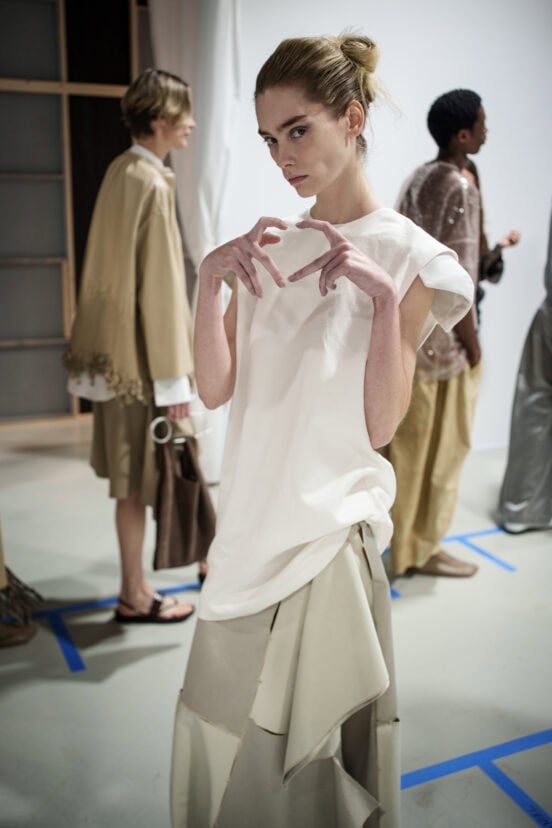Niccolo Pasqualetti Spring 2026 Fashion Show Backstage