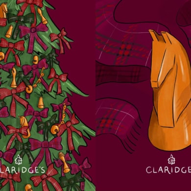 Daniel Lee Designs Claridge’s 2025 Christmas Tree Using Burberry Surplus Fabrics
