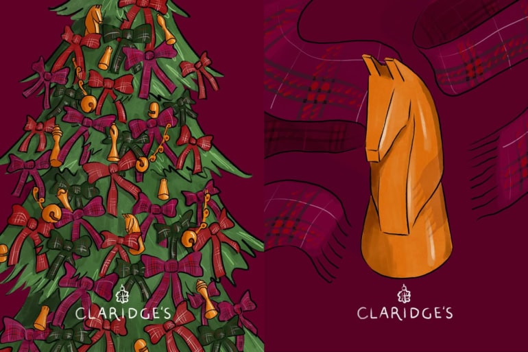 Daniel Lee Designs Claridge’s 2025 Christmas Tree Using Burberry Surplus Fabrics